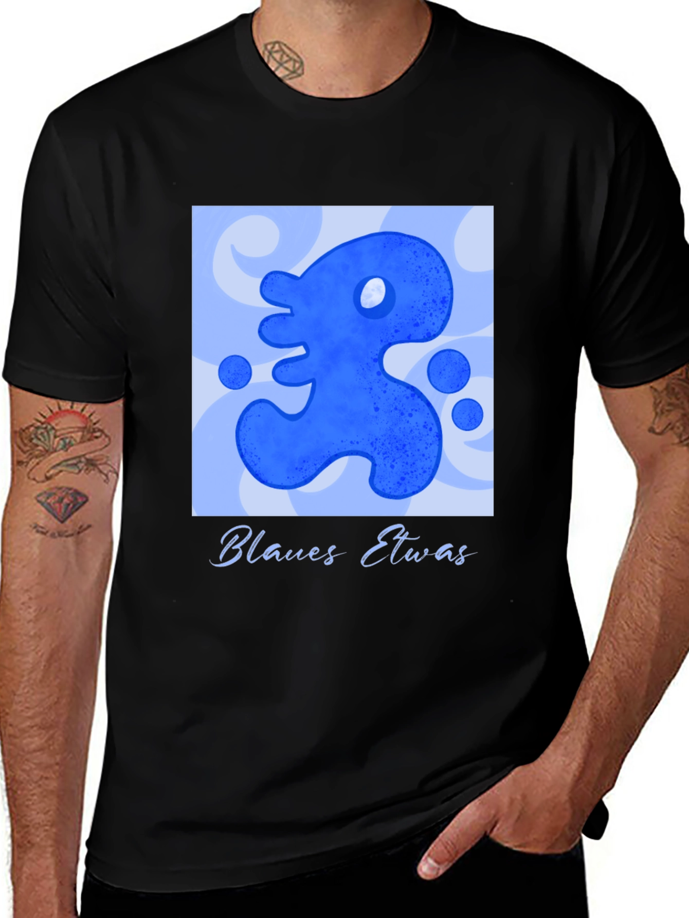 Blue Abstract Art T-Shirt