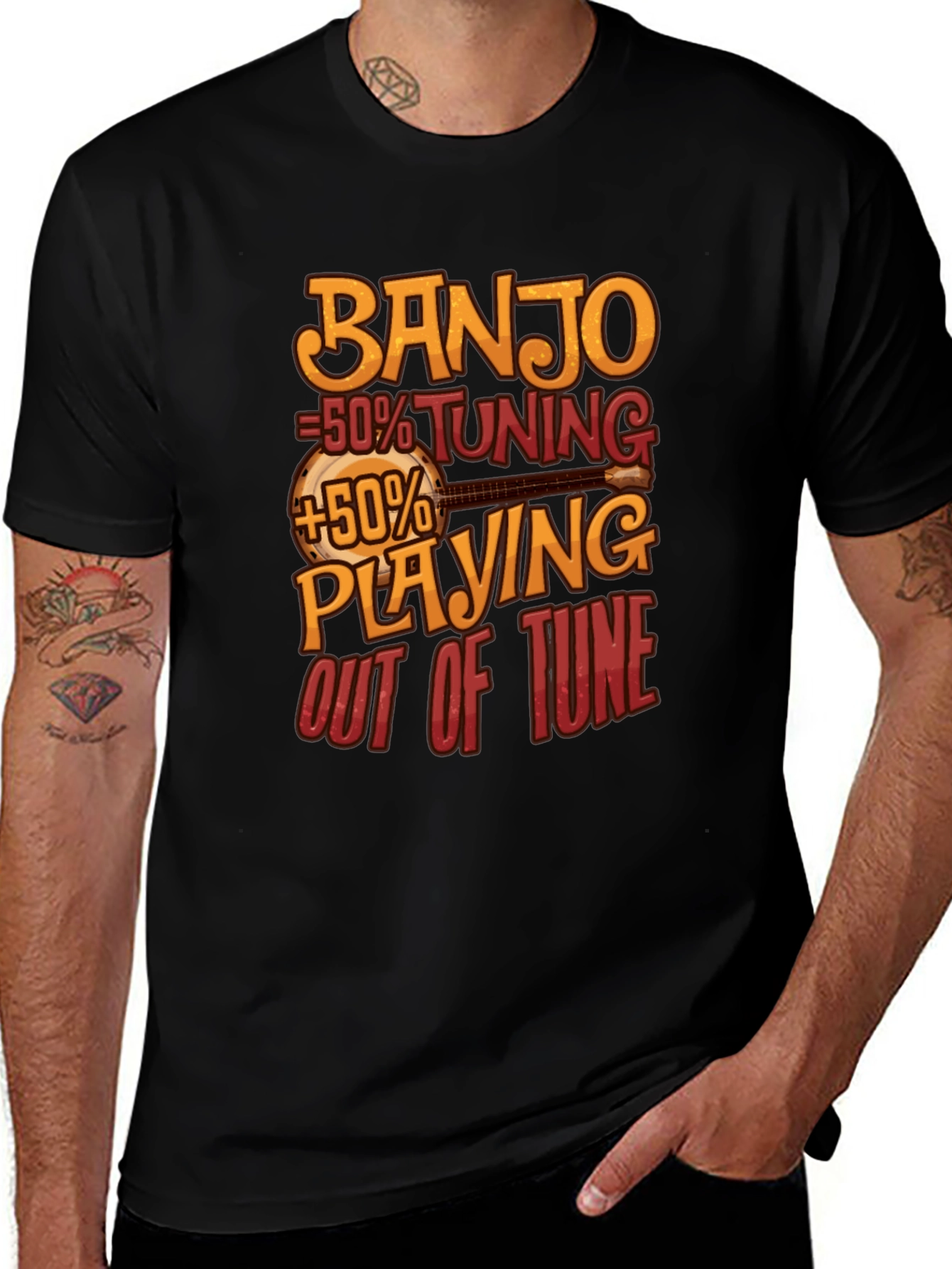 Variant 21 of Banjo Tuning Playing Funny Musician T-Shirt