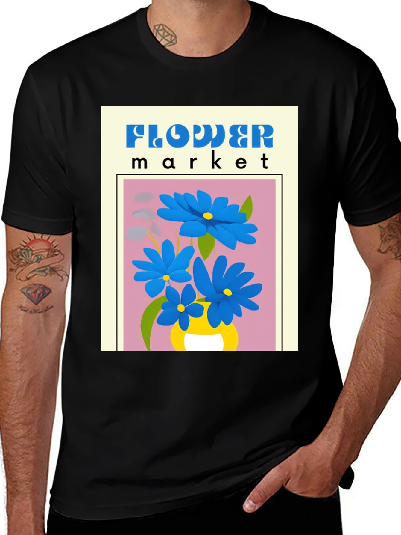 Variant 30 of Flower Market Graphic Tee - Stylish & Trendy