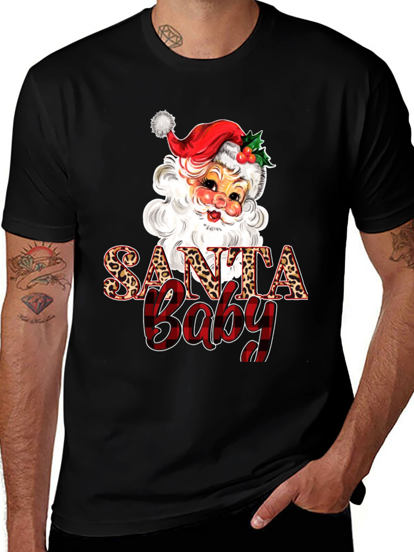 Santa Baby Graphic Tee - Festive Holiday Shirt