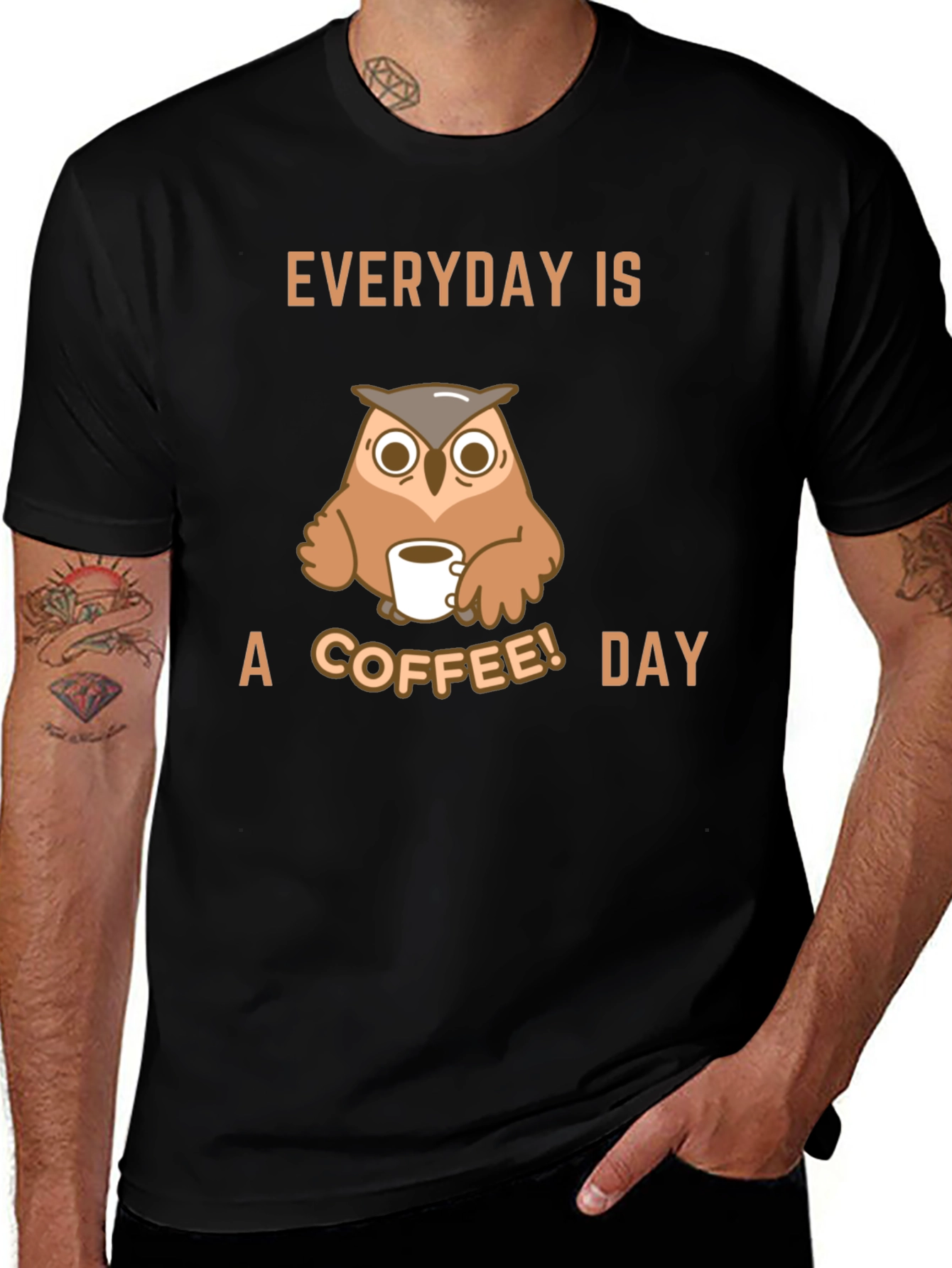 Variant 27 of Everyday is a Coffee Day Owl Graphic T-Shirt