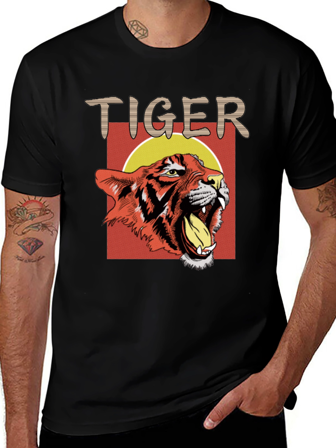 Variant 23 of Tiger Graphic Tee - Bold Animal Print T-Shirt