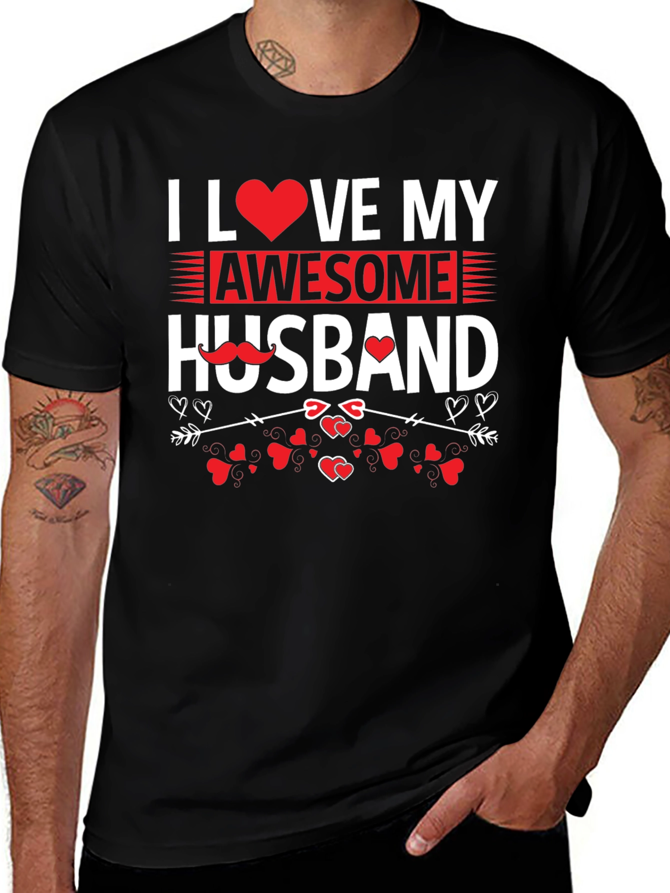 Variant 4 of I Love My Awesome Husband Graphic Tee