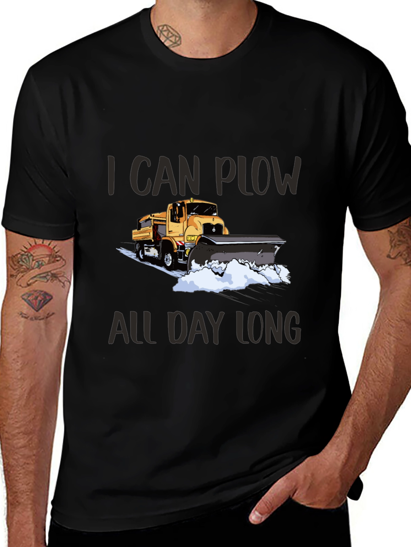 Variant 13 of I Can Plow All Day Long Black T-Shirt