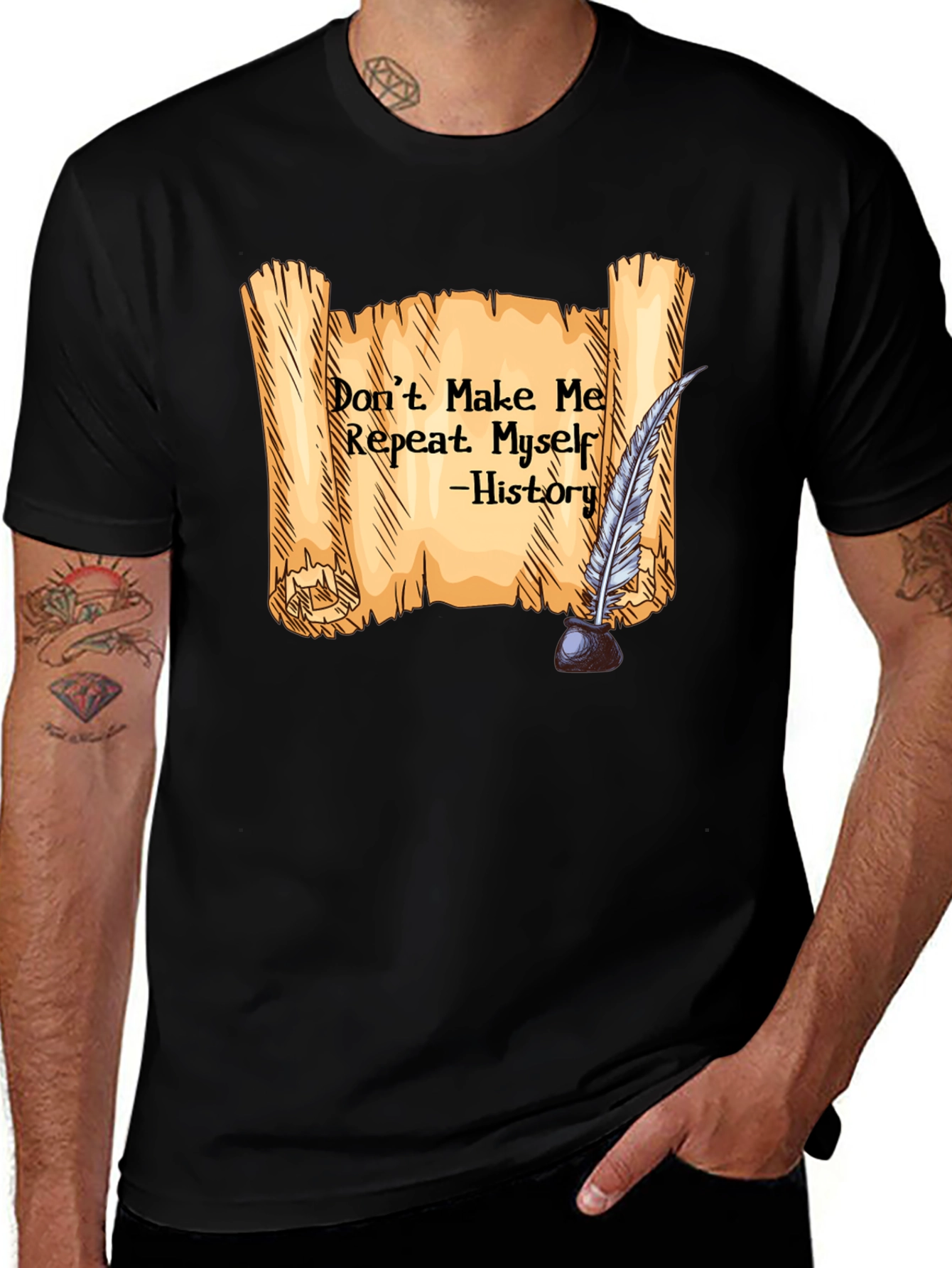 History Teacher's T-Shirt - Don't Make Me Repeat Myself