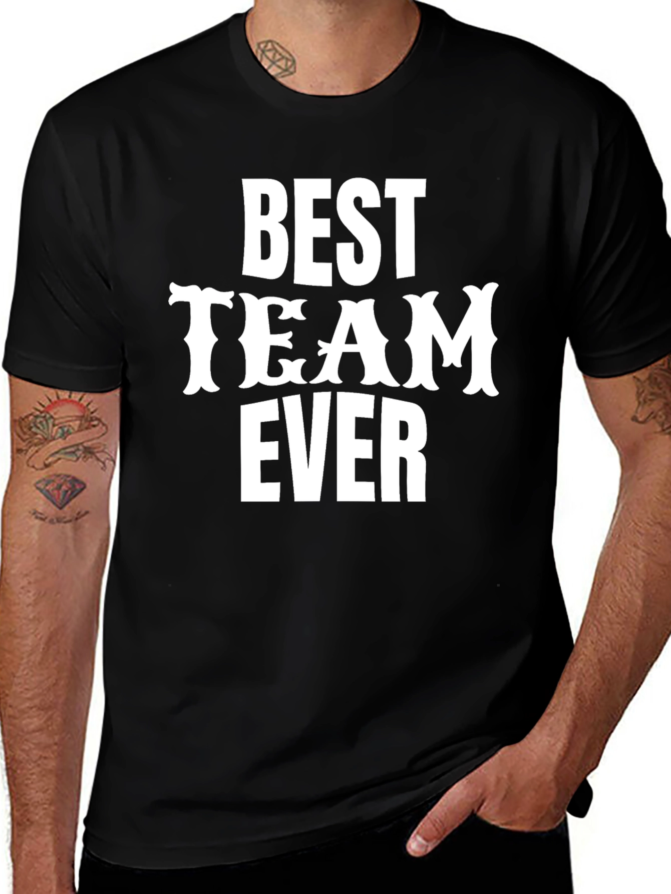 Variant 25 of Best Team Ever Graphic Crew Neck T-Shirt