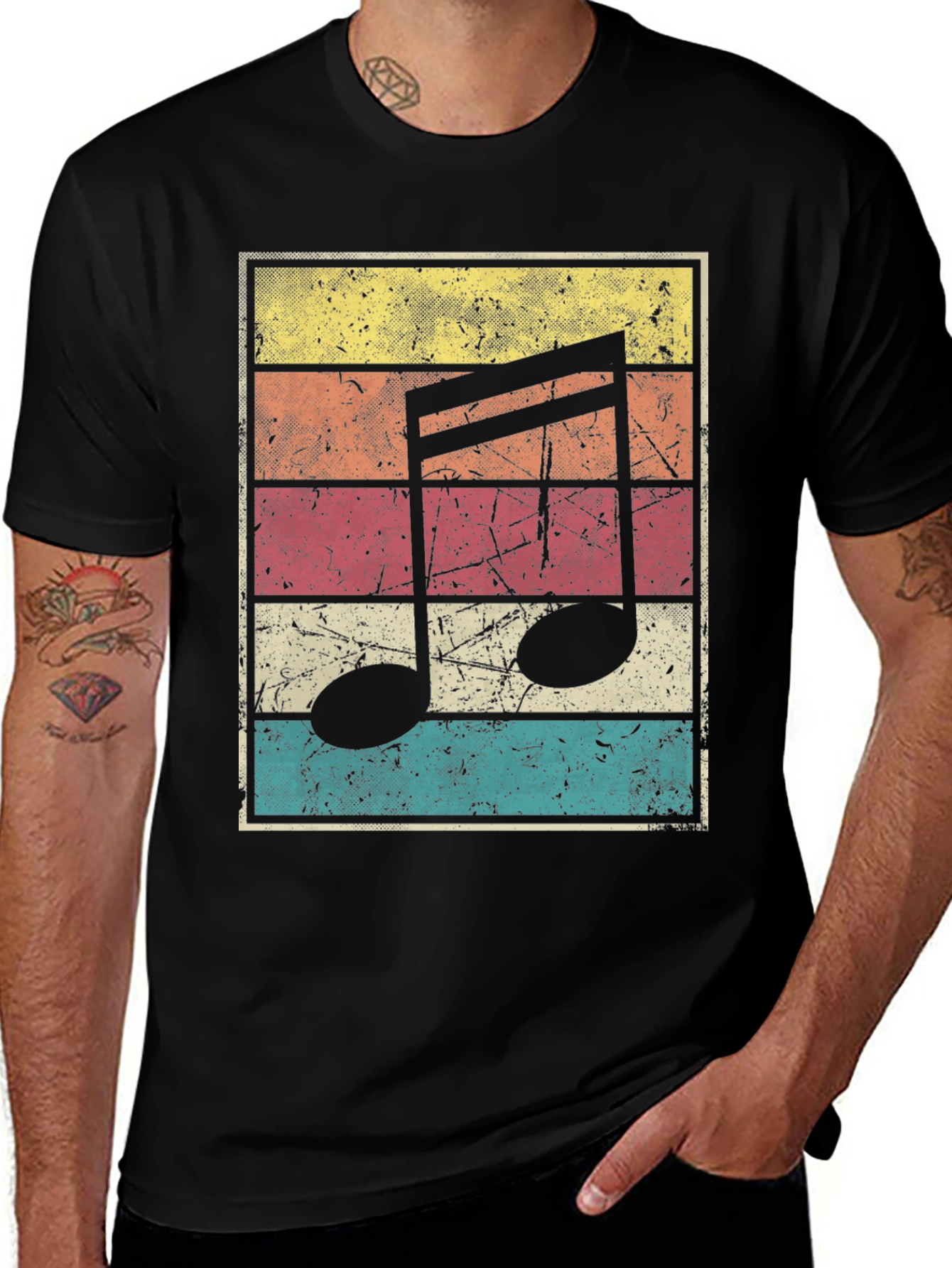 Variant 7 of Retro Music Note T-Shirt