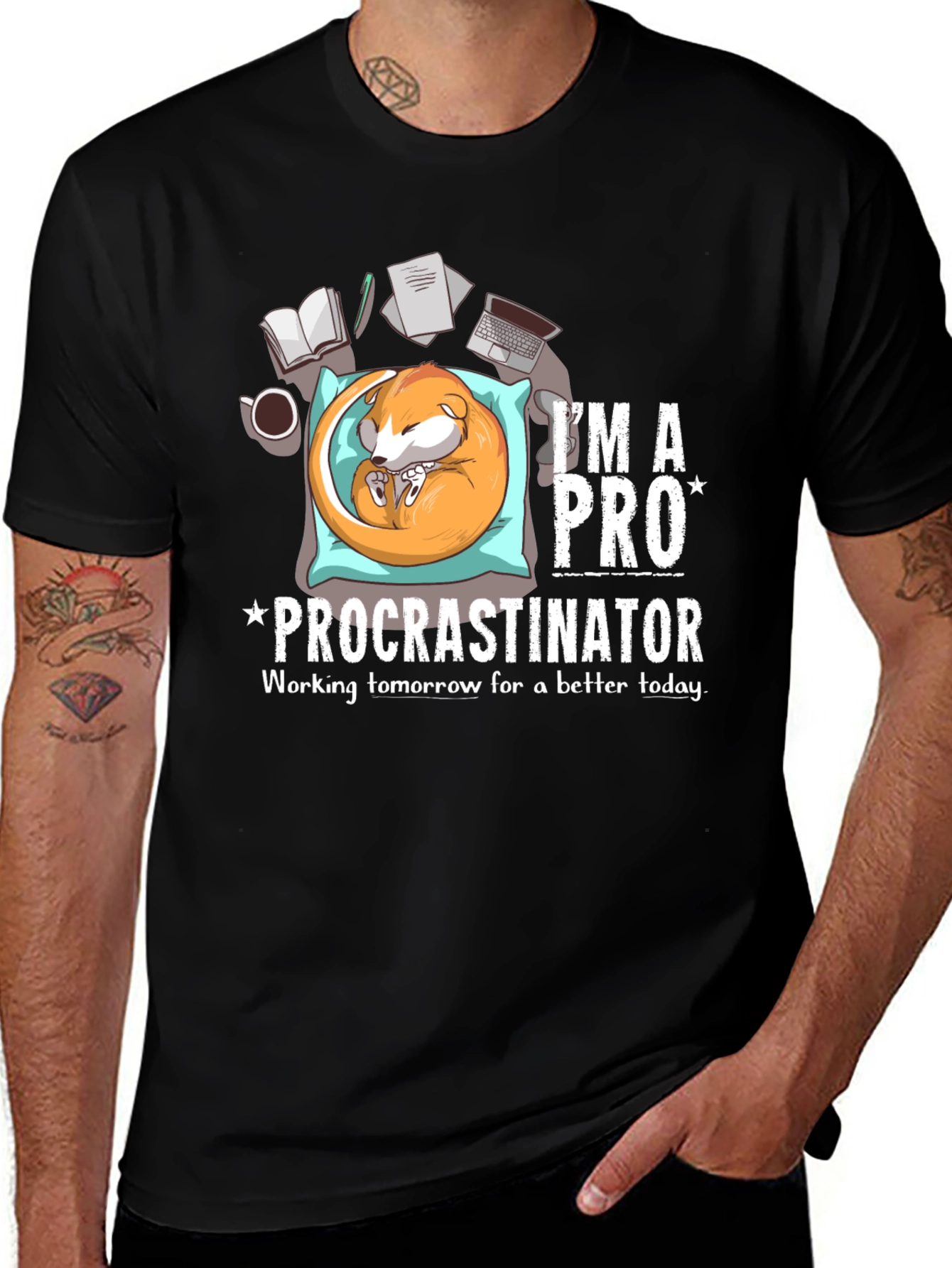 Variant 27 of I'm a Pro Procrastinator T-Shirt, Funny Lazy Dog Tee