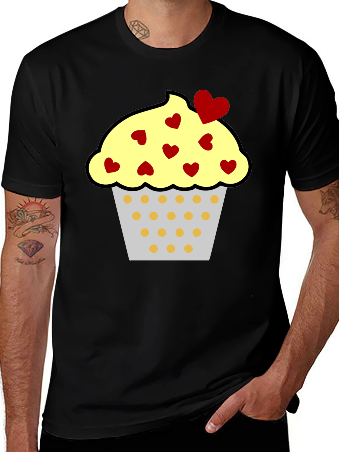 Variant 14 of Cupcake Heart T-Shirt - Sweet Valentine's Day Style