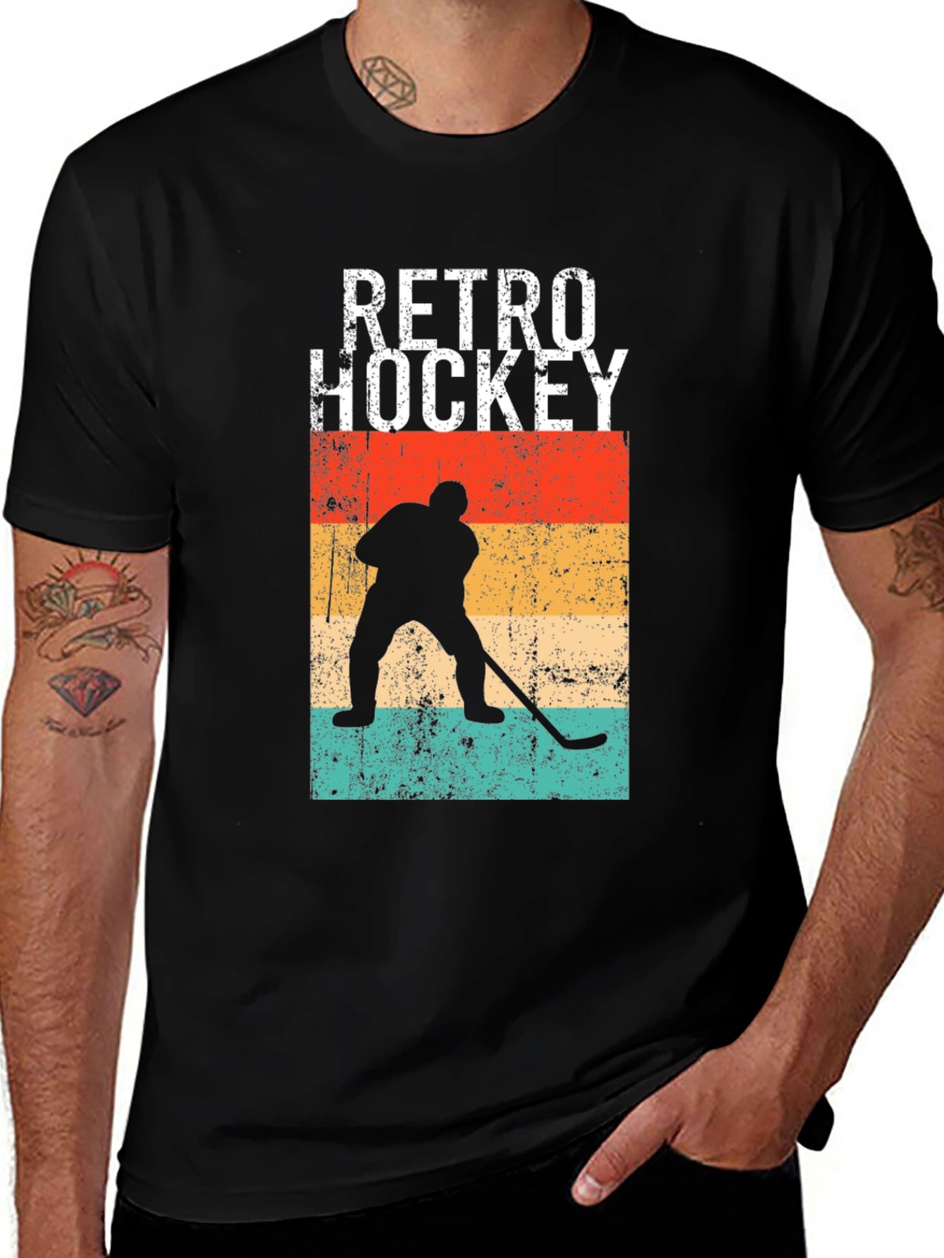 Variant 10 of Retro Hockey Graphic Tee - Vintage Sports Style
