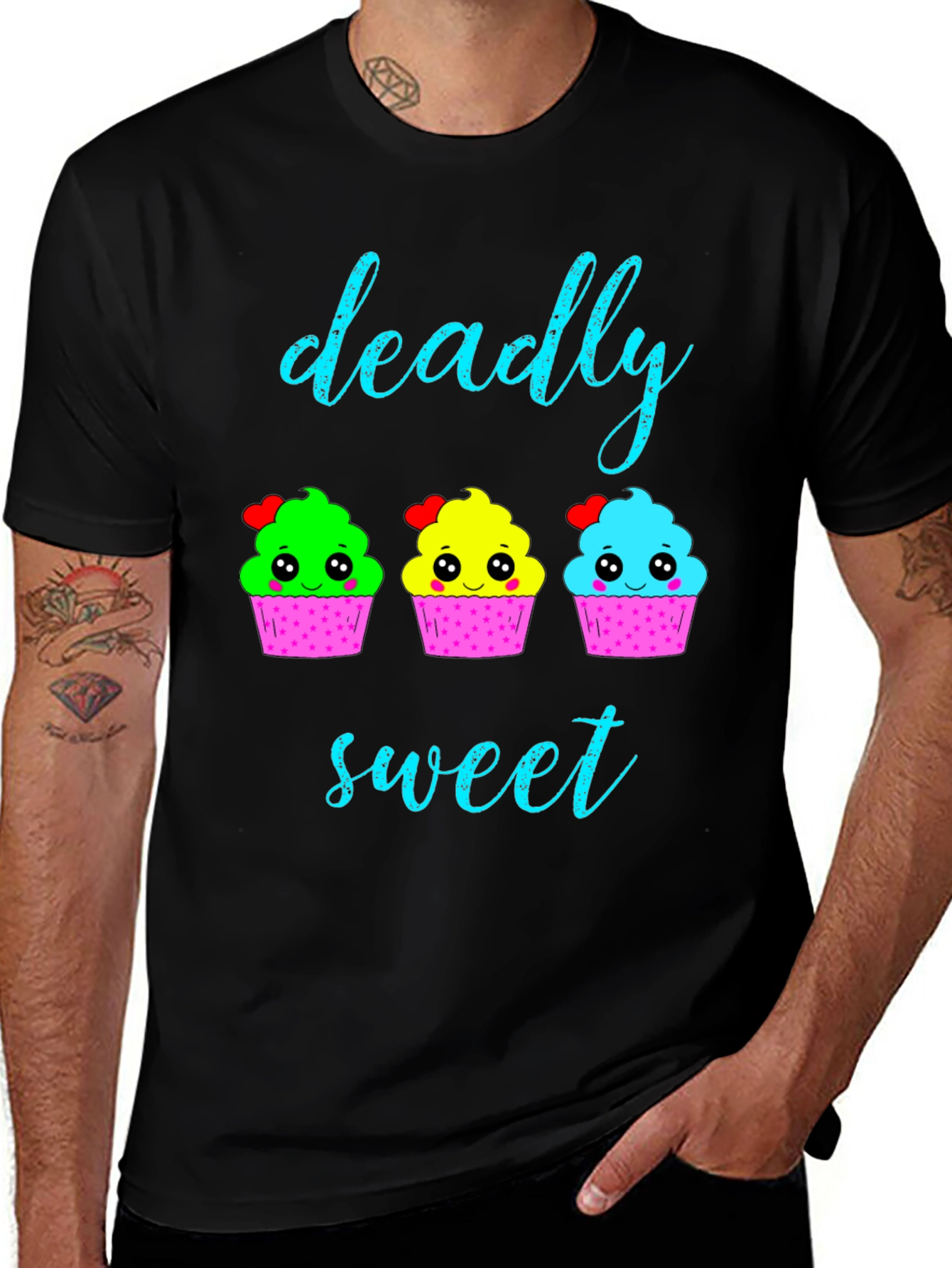 Variant 4 of Deadly Sweet Cupcake Graphic T-Shirt