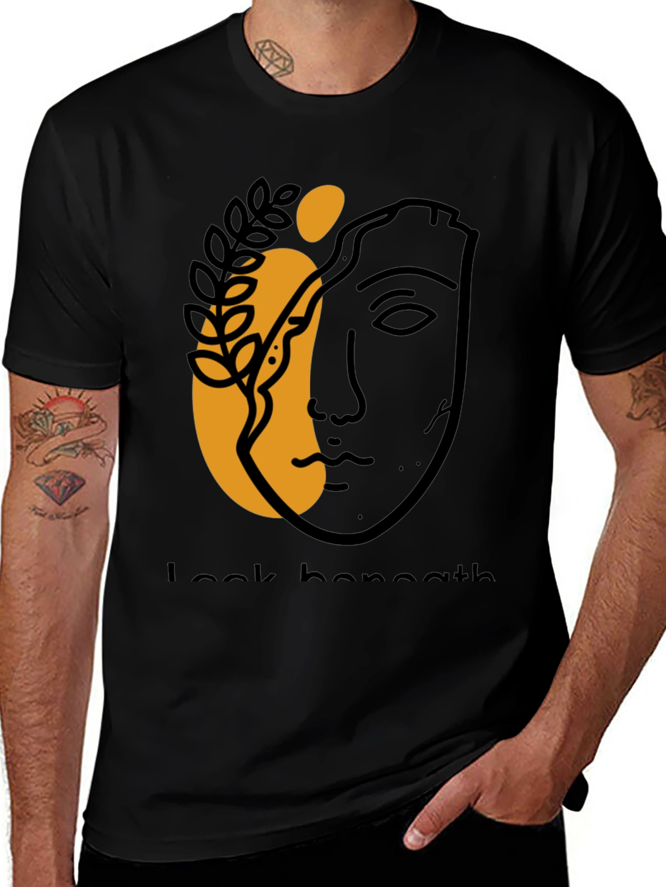 Variant 15 of Abstract Face Graphic Tee - Modern Aesthetic T-Shirt