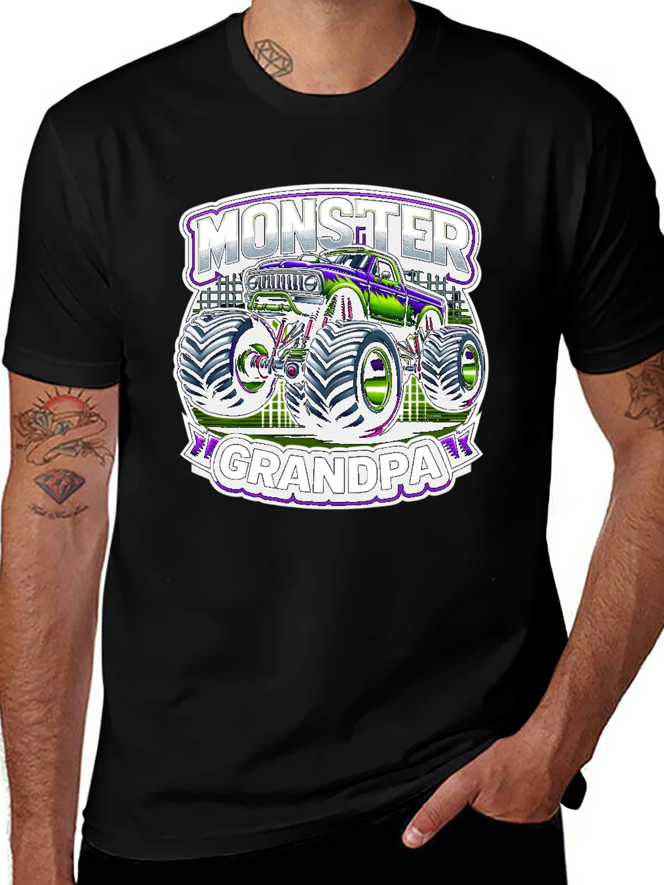 Variant 4 of Monster Grandpa T-Shirt - Truck Lover Tee