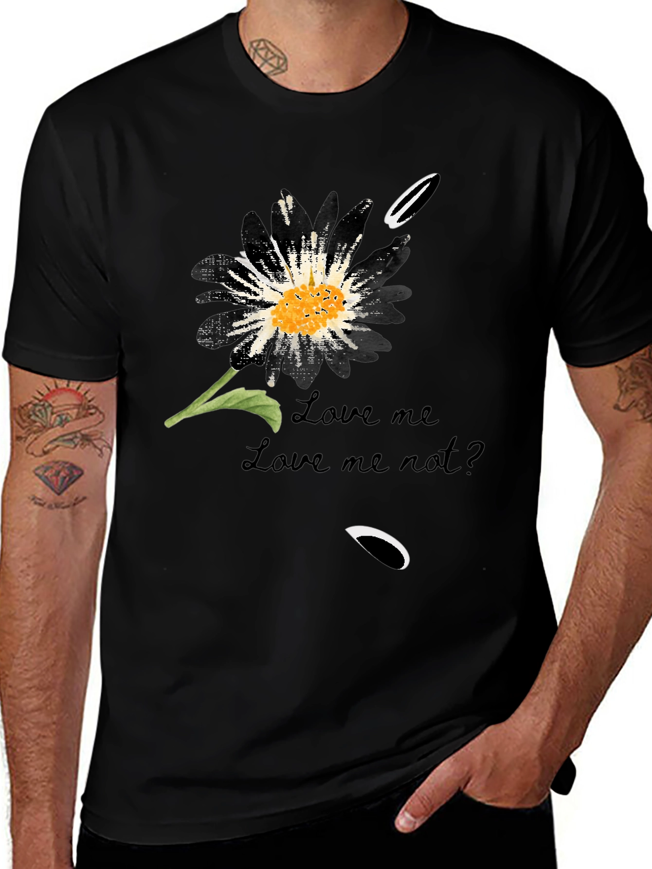 Variant 27 of Love Me Not Flower Graphic T-Shirt