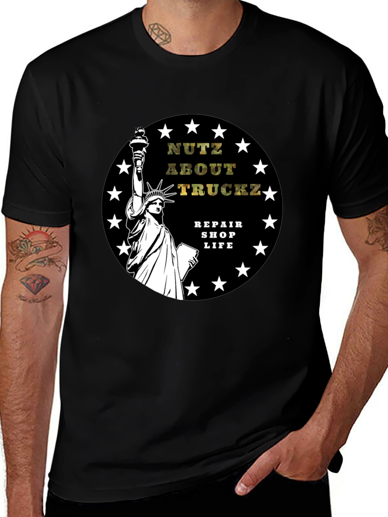 Variant 24 of Nutz About Truckz Black Graphic T-Shirt