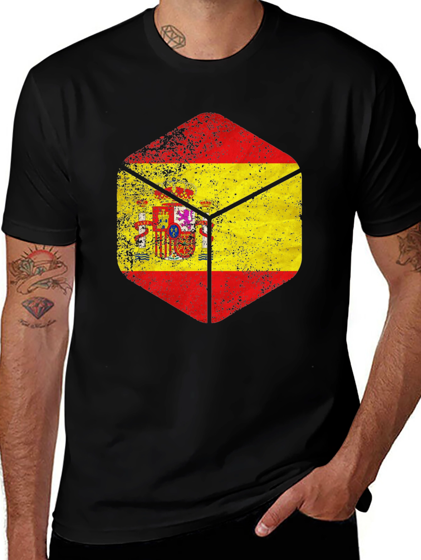 Variant 9 of Spain Flag Graphic T-Shirt - Stylish & Unique Design