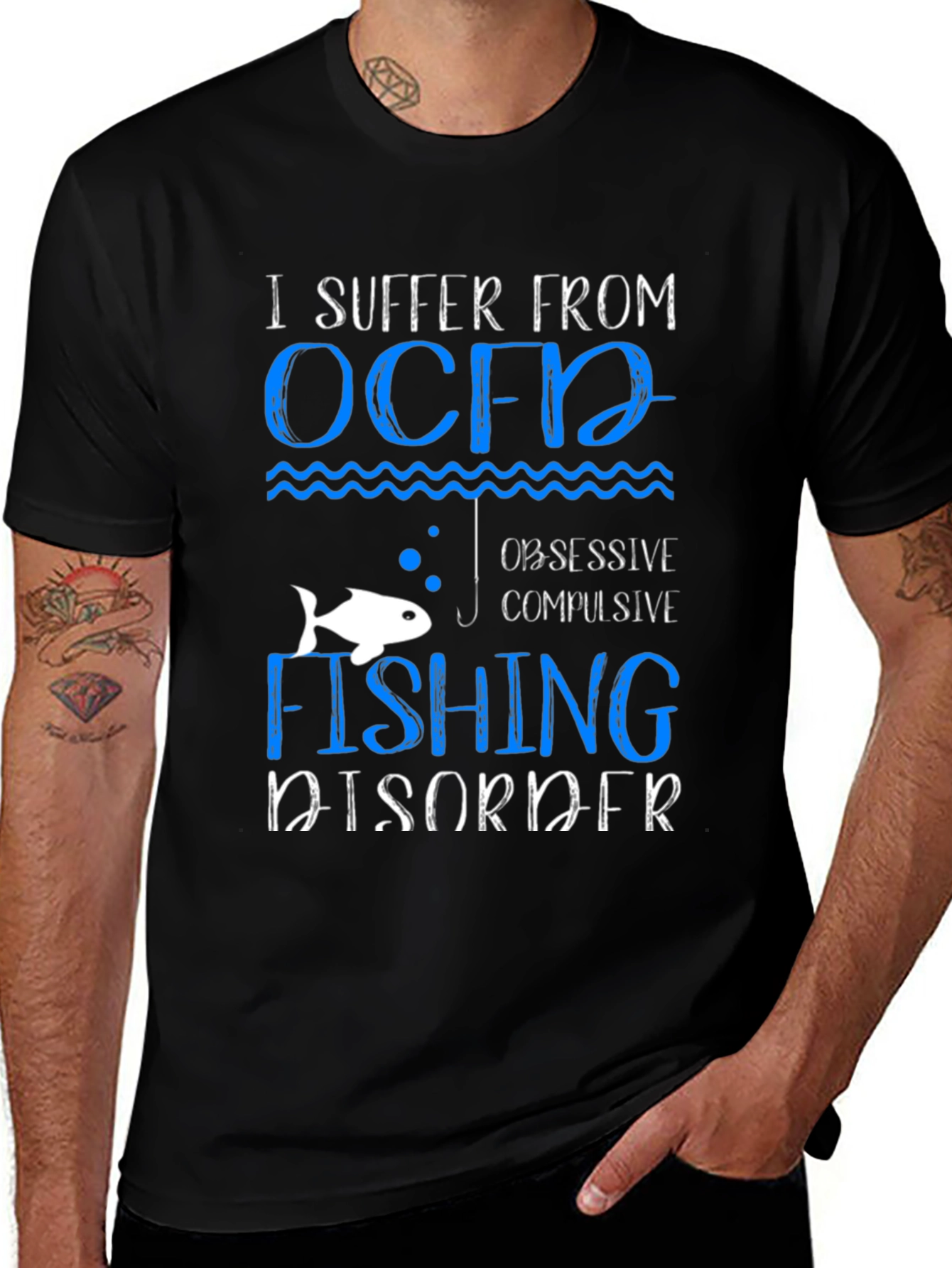 Variant 8 of OCFD Obsessive Fishing Disorder Graphic Tee