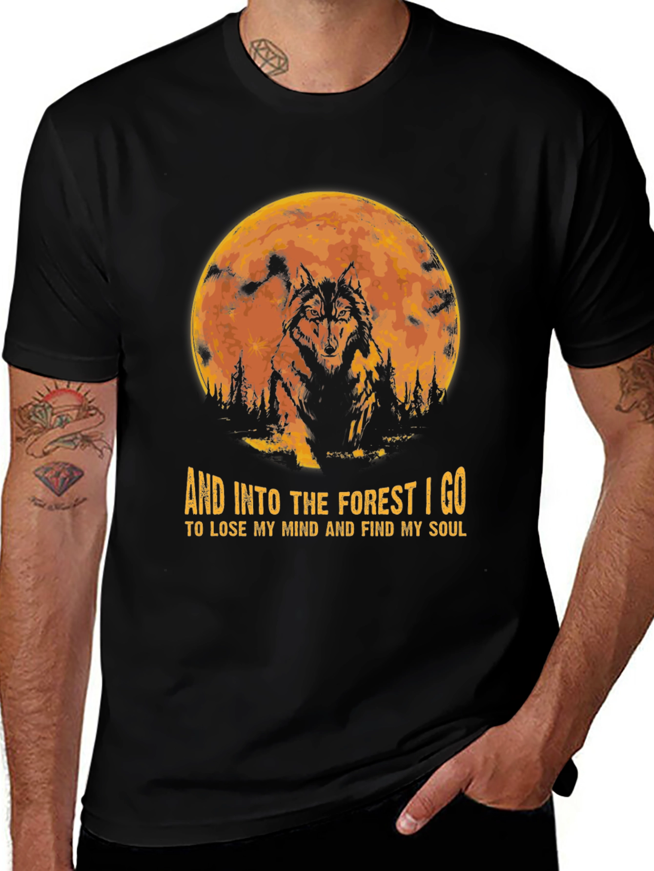 Variant 19 of Wolf Forest Graphic Tee - Find Your Soul