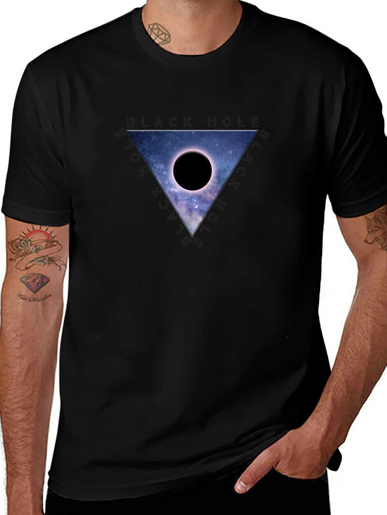 Variant 29 of Black Hole Galaxy Graphic Tee - Men's Casual Fit