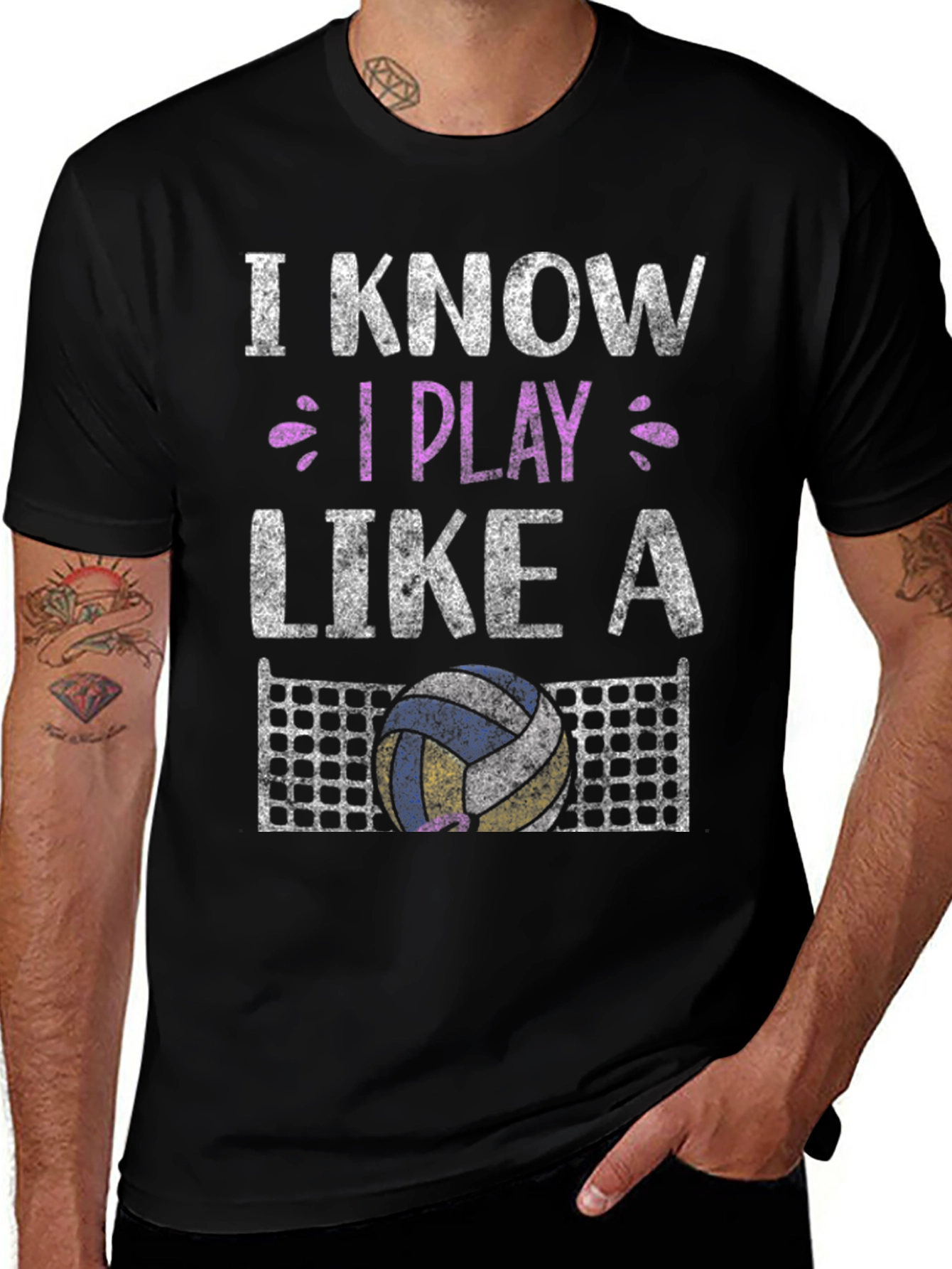 Variant 28 of Volleyball Player T-Shirt - I Know I Play Like A...