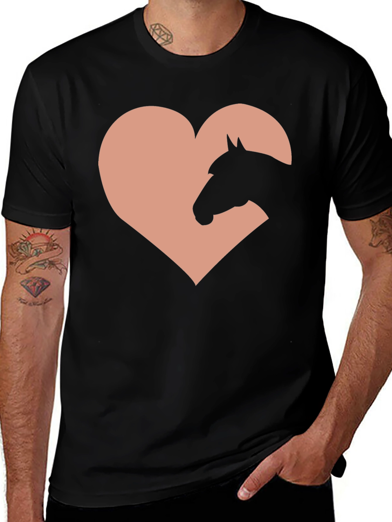 Variant 25 of Horse Lover T-Shirt - Heart Graphic Tee