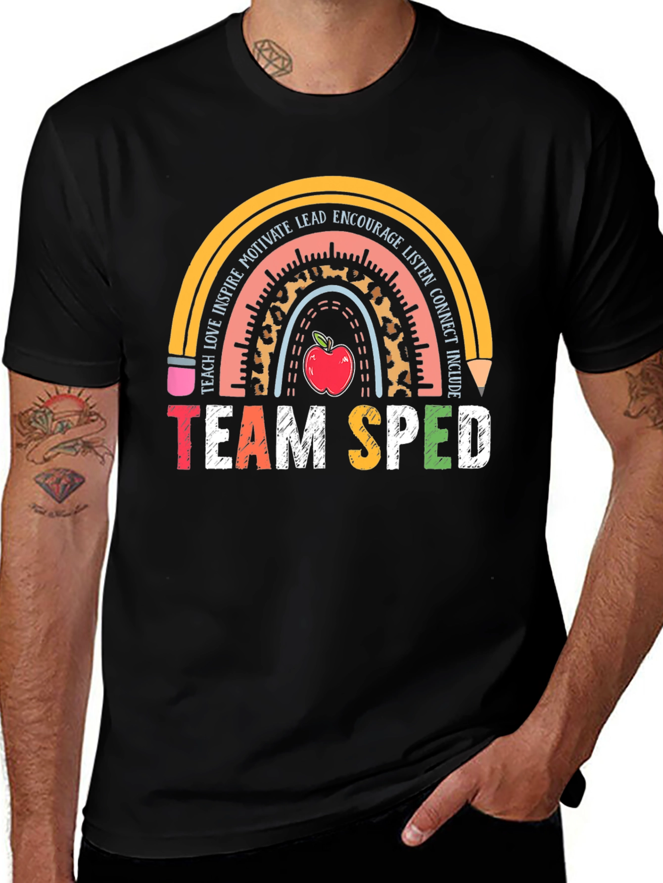 Team SPED Teacher Rainbow T-Shirt