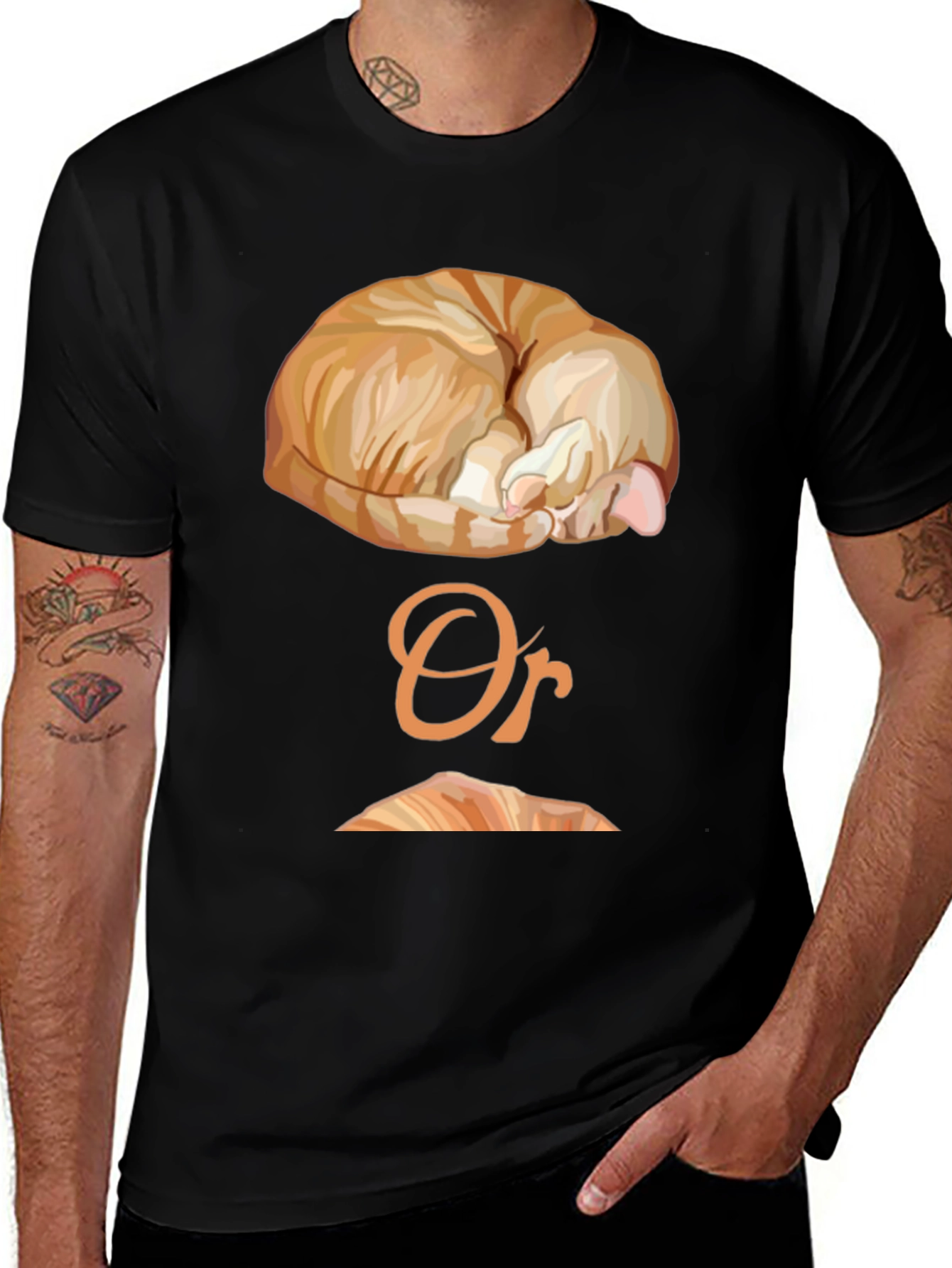 Variant 20 of Cat Nap or Croissant Graphic T-Shirt