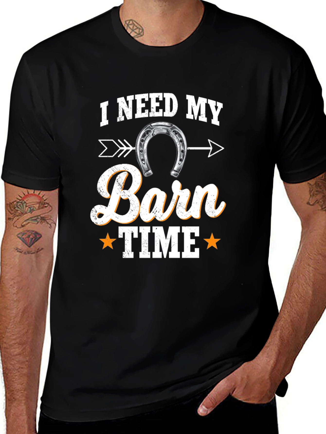 Variant 20 of I Need My Barn Time Graphic Tee - Equestrian Shirt