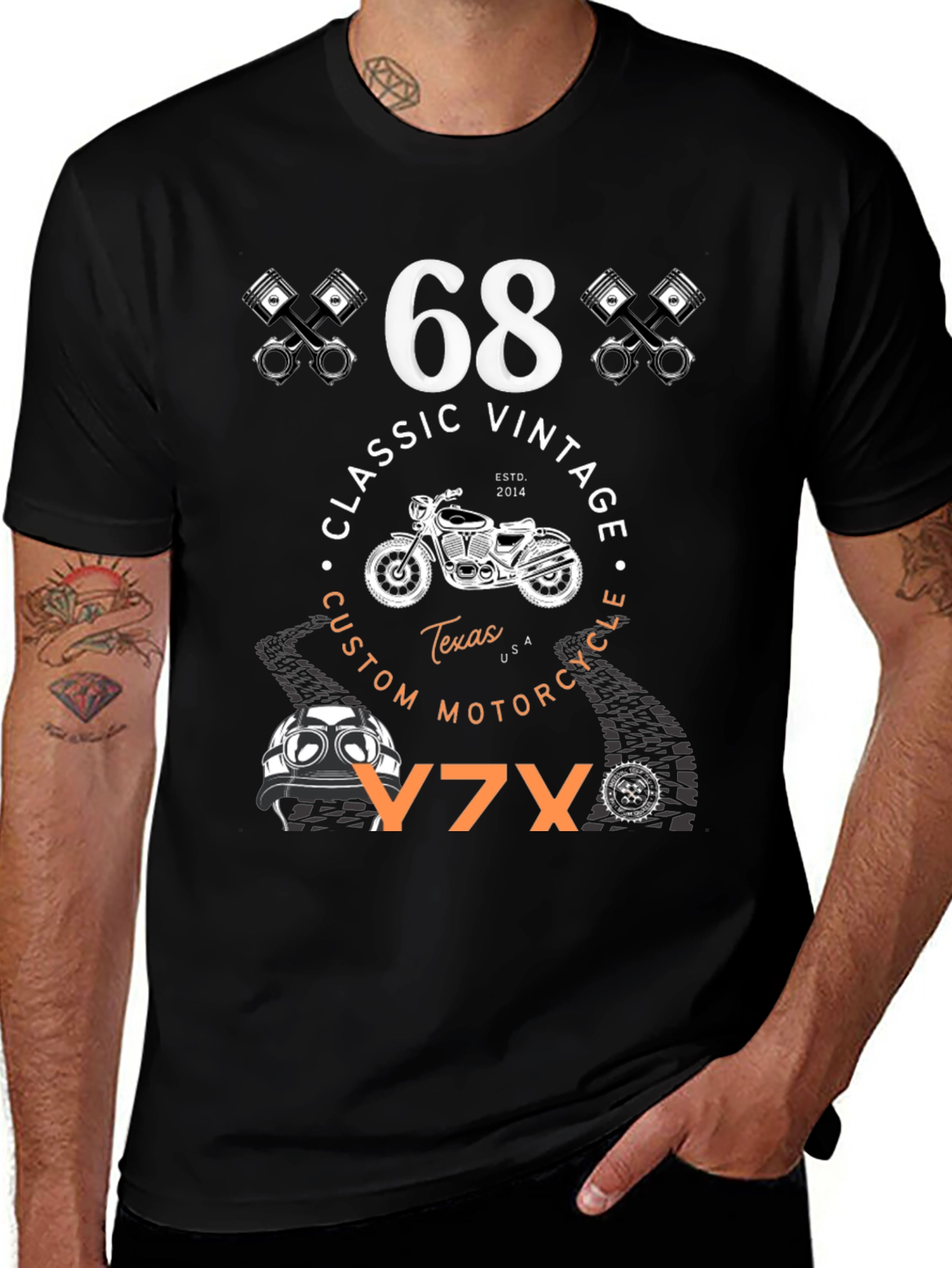 Variant 14 of Classic Vintage Motorcycle 68 T-Shirt