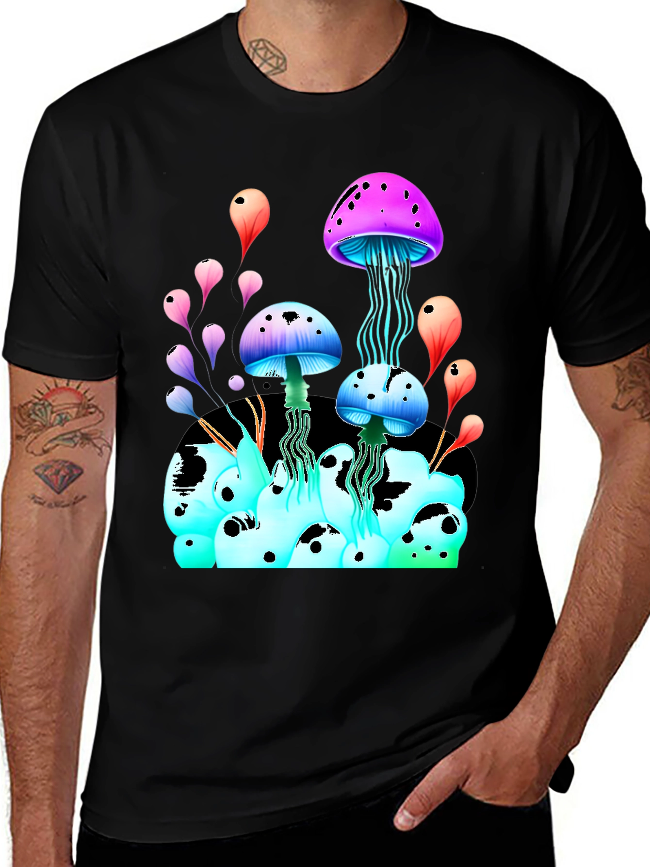 Variant 13 of Psychedelic Mushroom Graphic Tee
