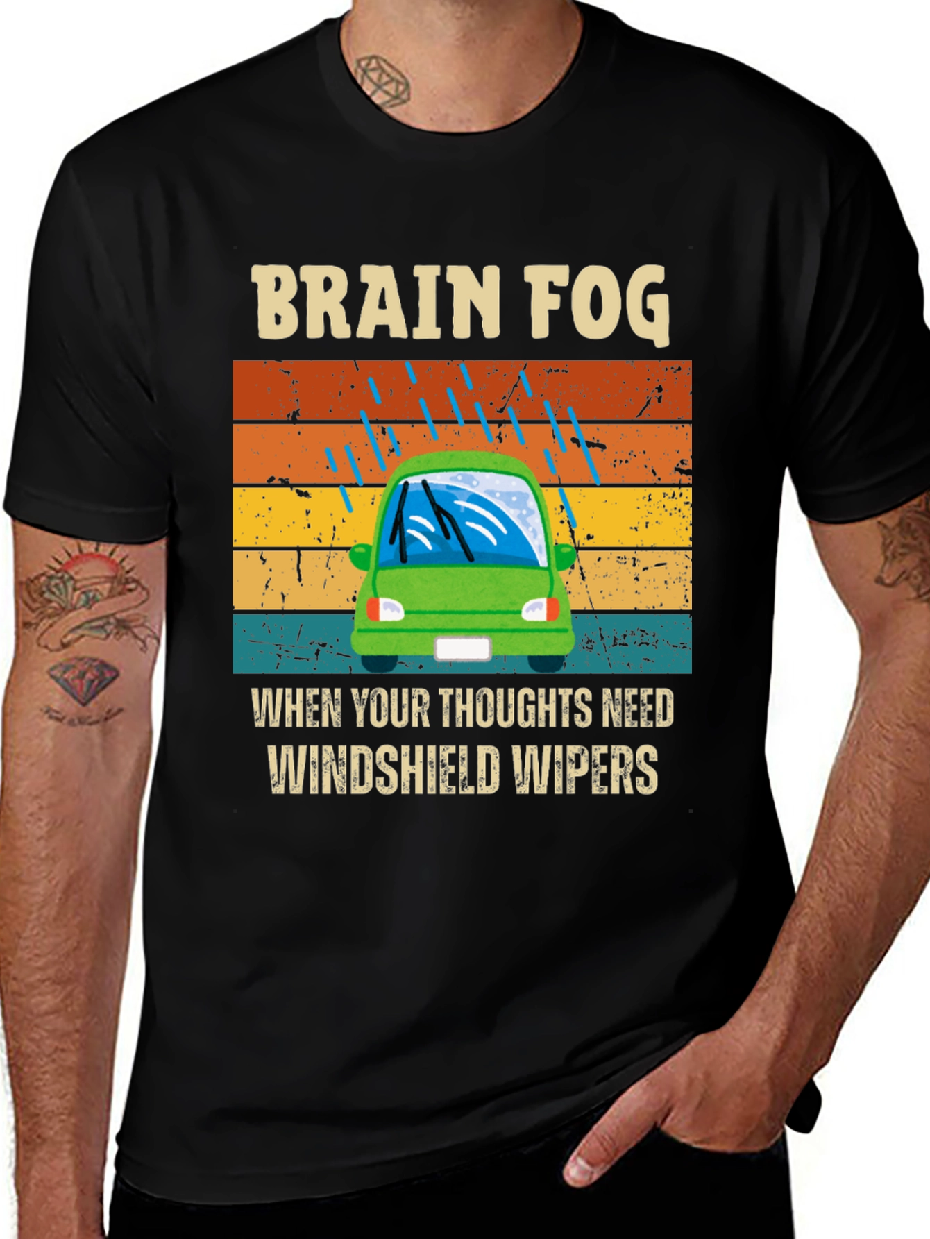 Variant 11 of Brain Fog Windshield Wipers T-Shirt 