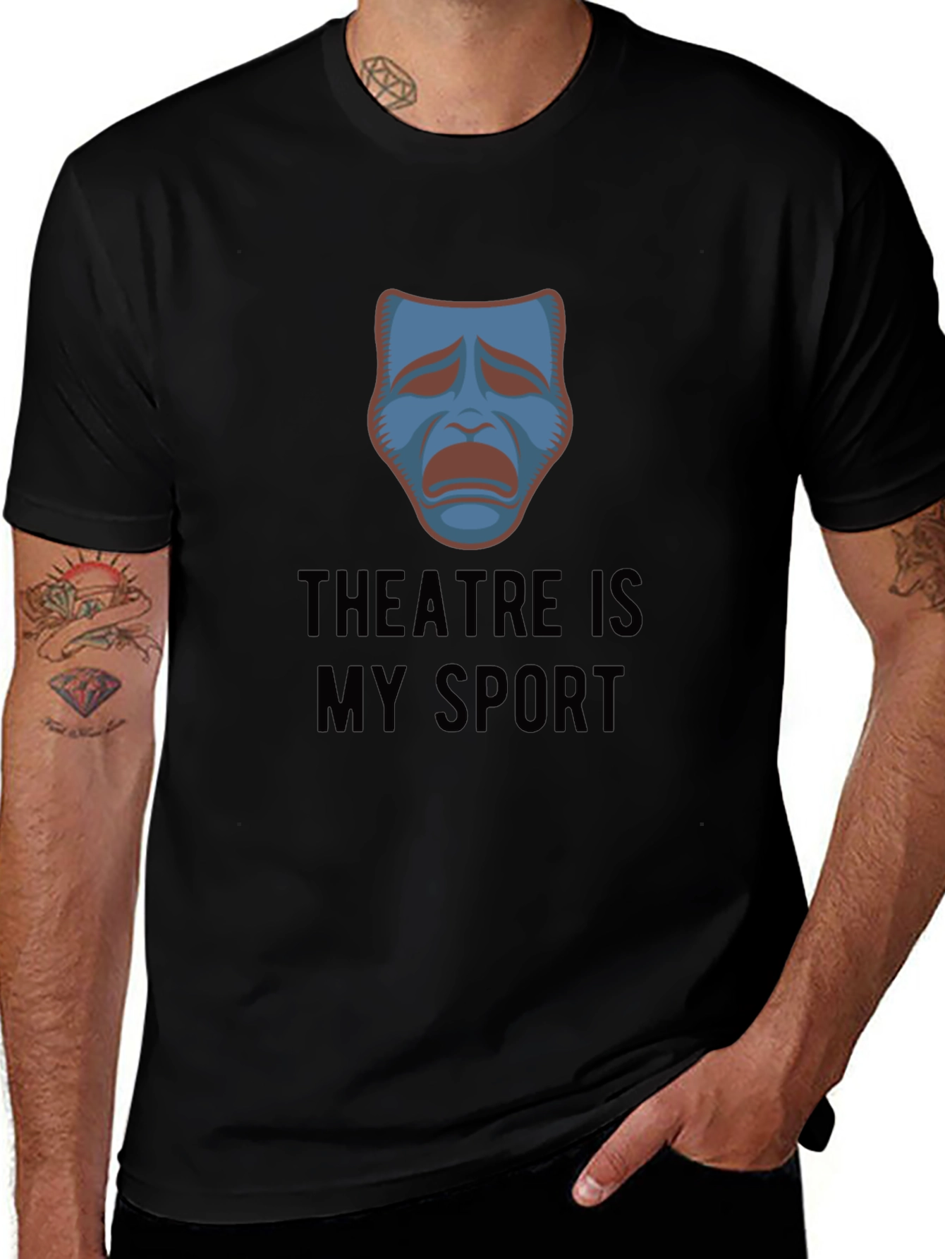 Variant 15 of Theatre Is My Sport T-Shirt - Drama Mask