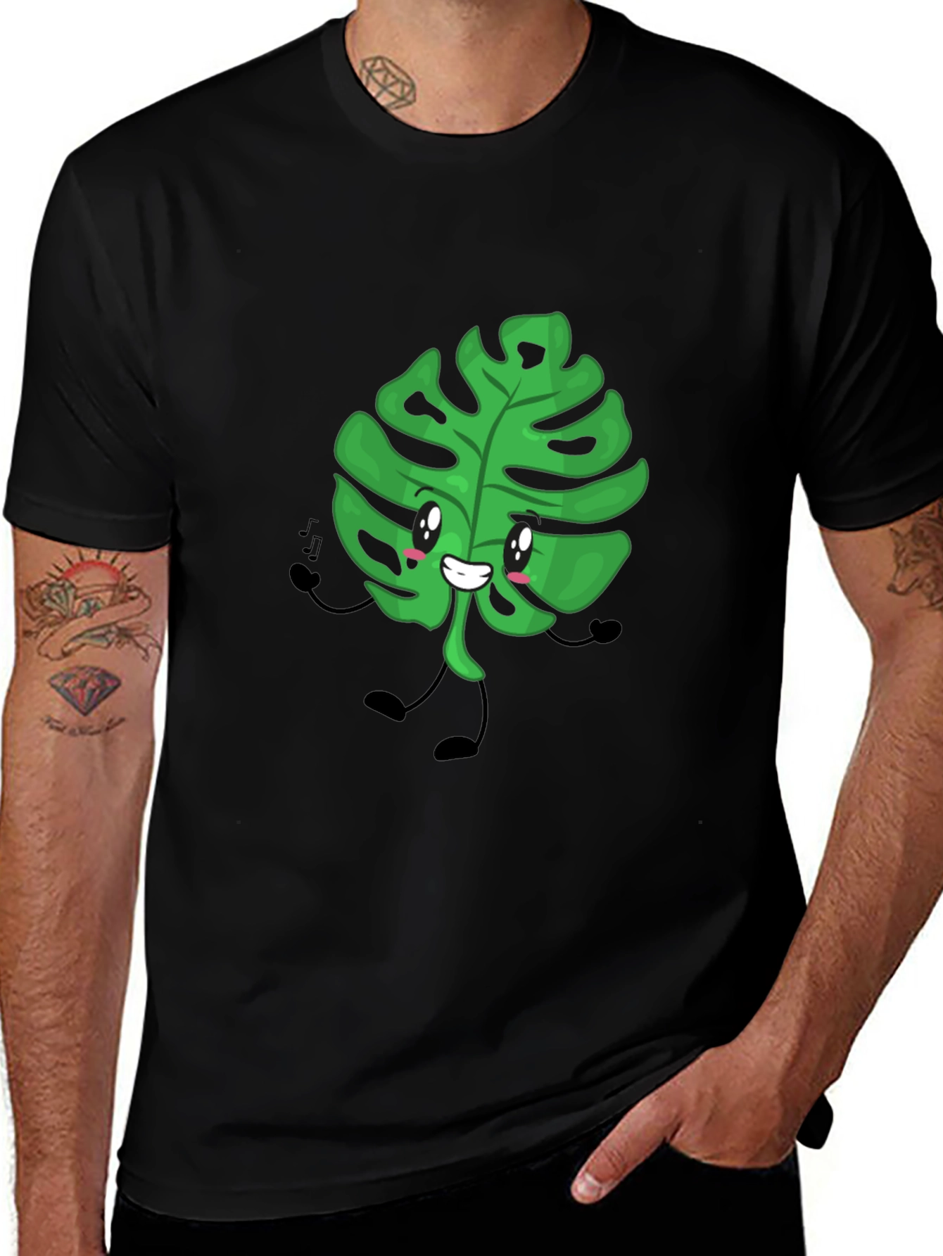 Variant 23 of Cute Monstera Leaf Graphic T-Shirt