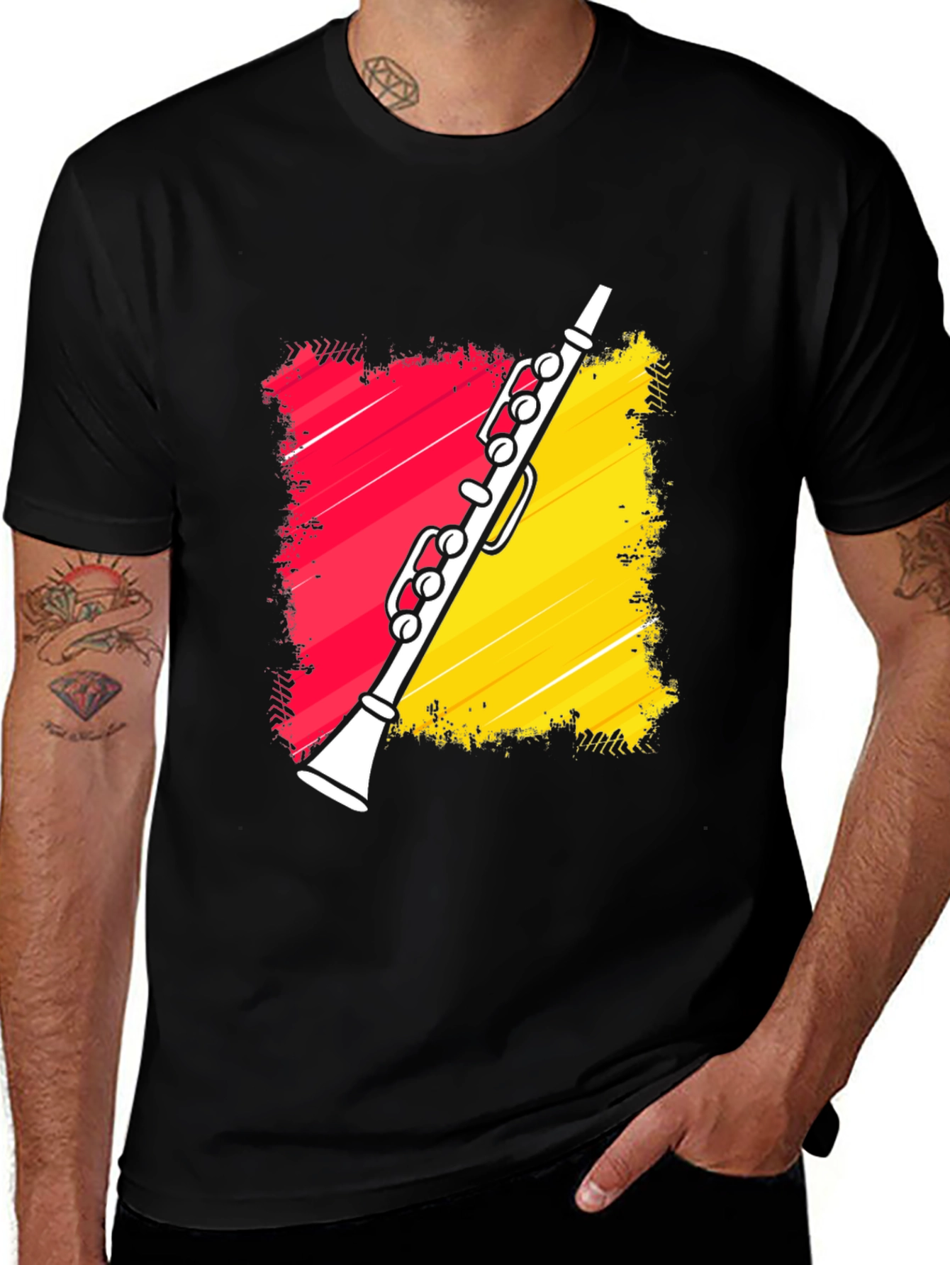 Variant 8 of Clarinet Graphic Tee - Musical Instrument T-Shirt