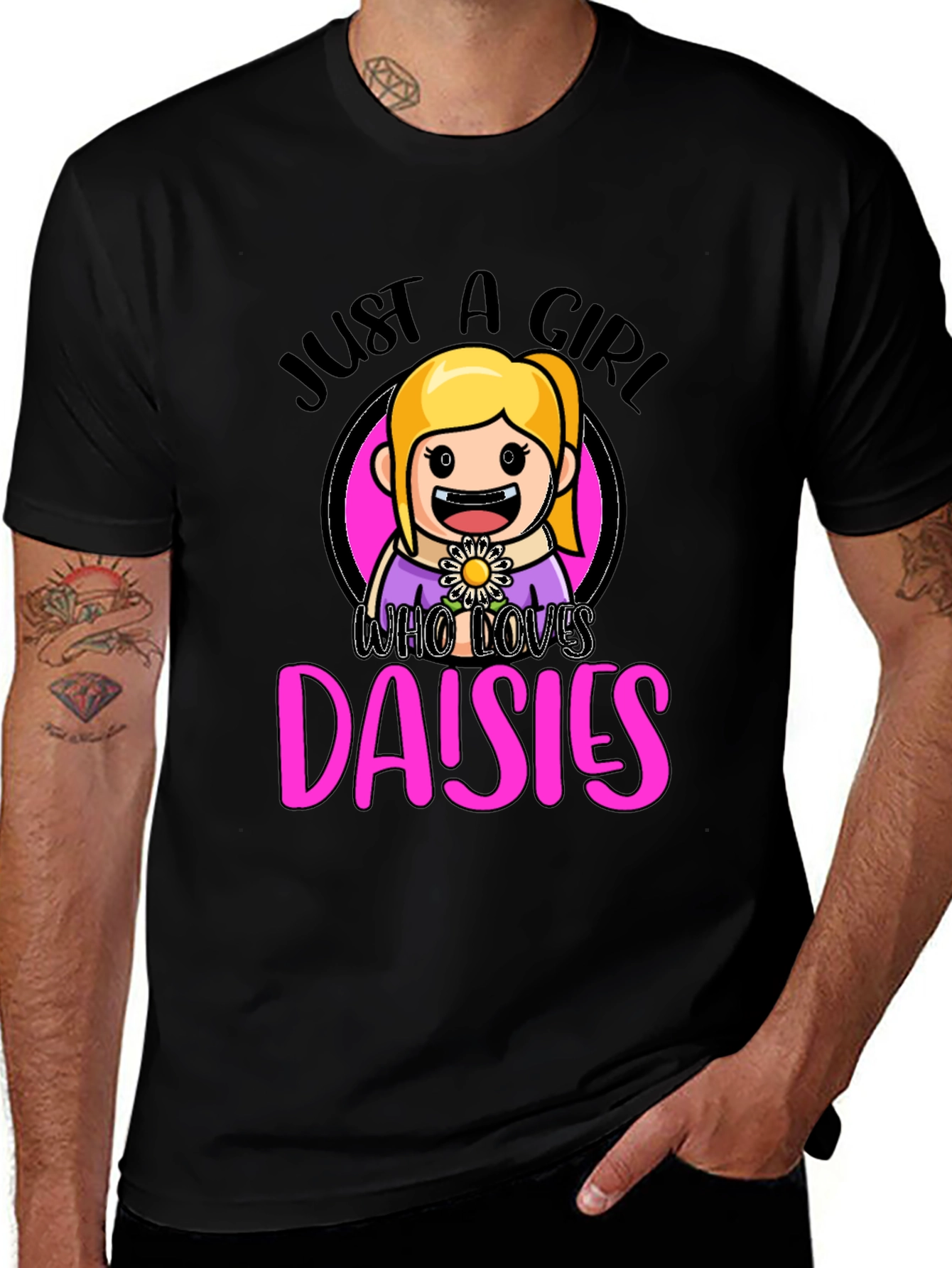 Variant 24 of Just a Girl Who Loves Daisies Graphic T-Shirt