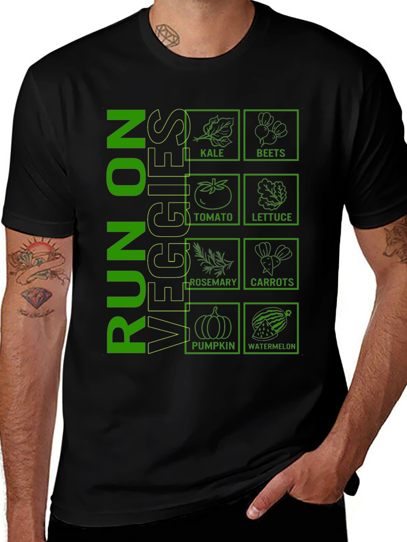 Run On Veggies Graphic T-Shirt