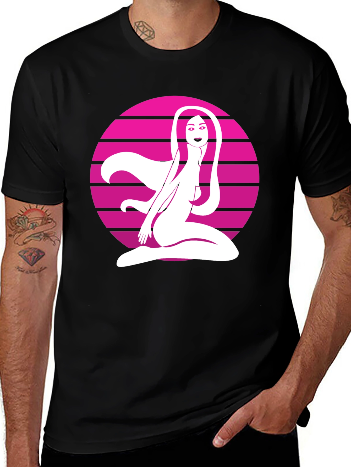 Variant 27 of Retro Graphic Tee - Woman in Circle