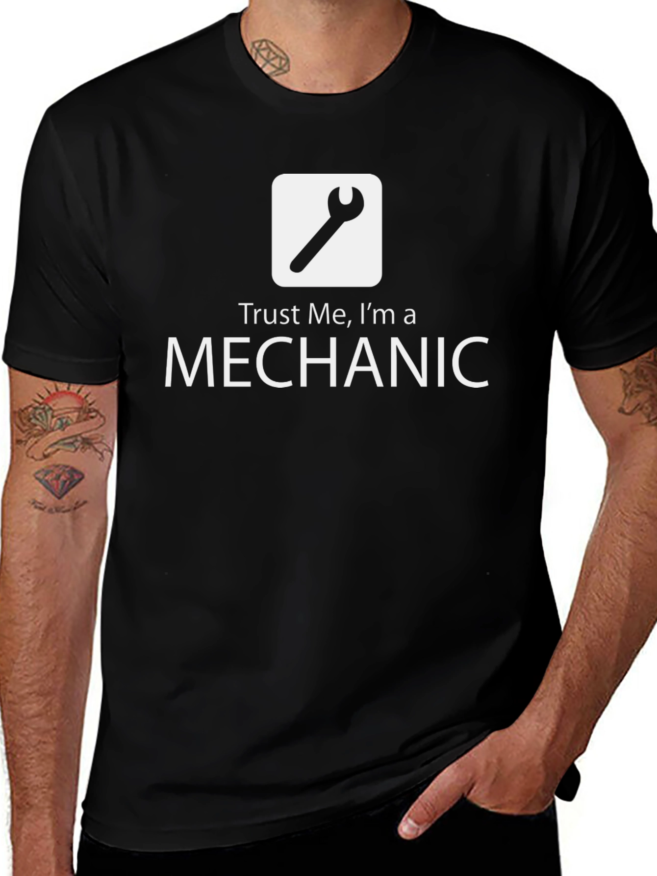 Variant 6 of Trust Me, I'm A Mechanic T-Shirt - Black