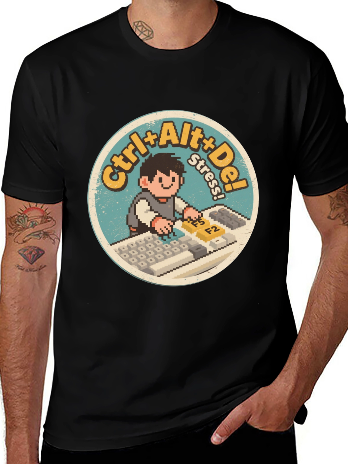 Ctrl Alt Delete Stress T-Shirt - Programmer Humor