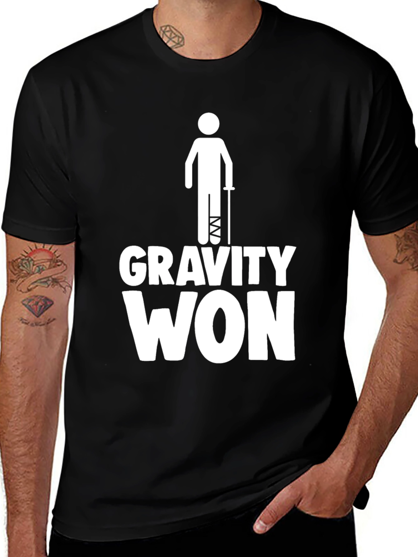 Variant 30 of Gravity Won Funny Injury T-Shirt