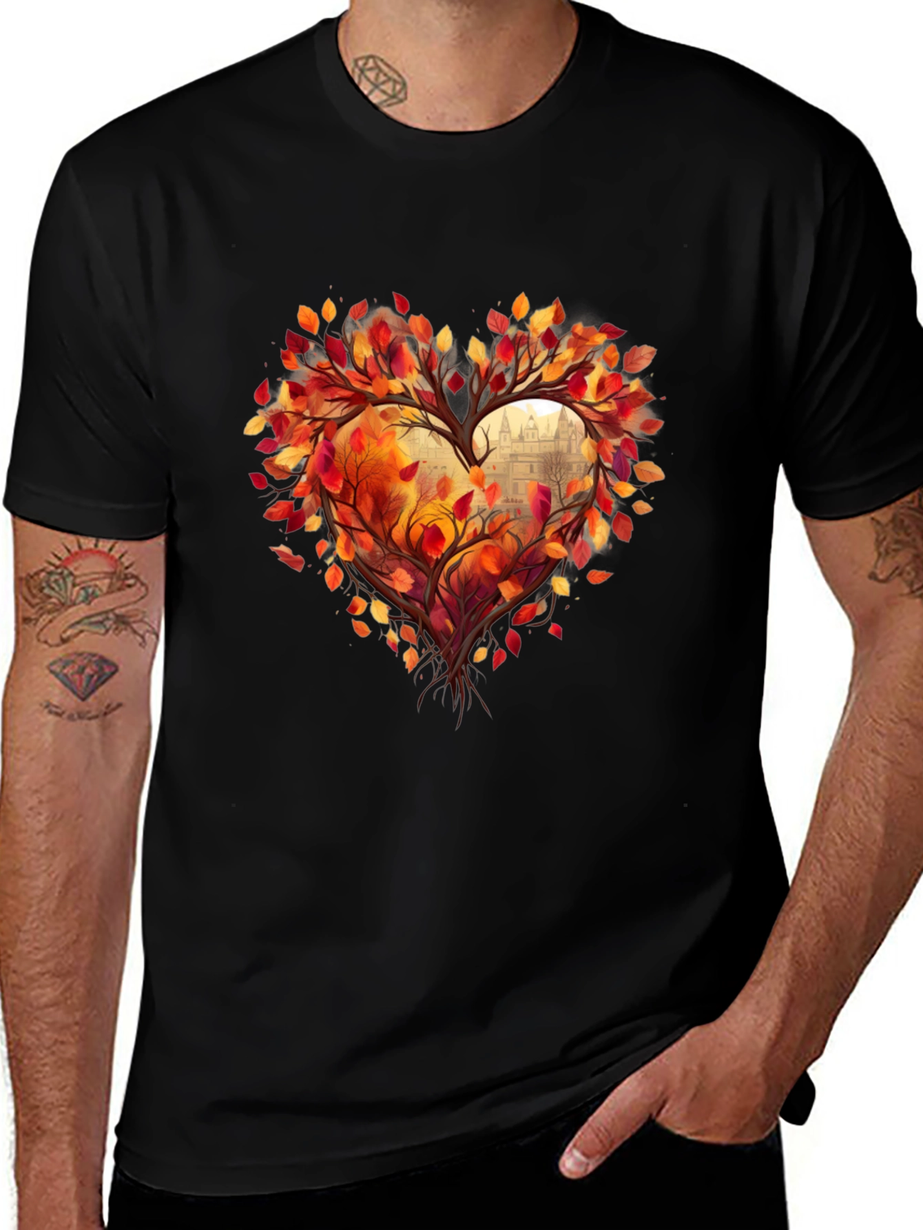 Variant 21 of Autumn Heart Tree Graphic Tee