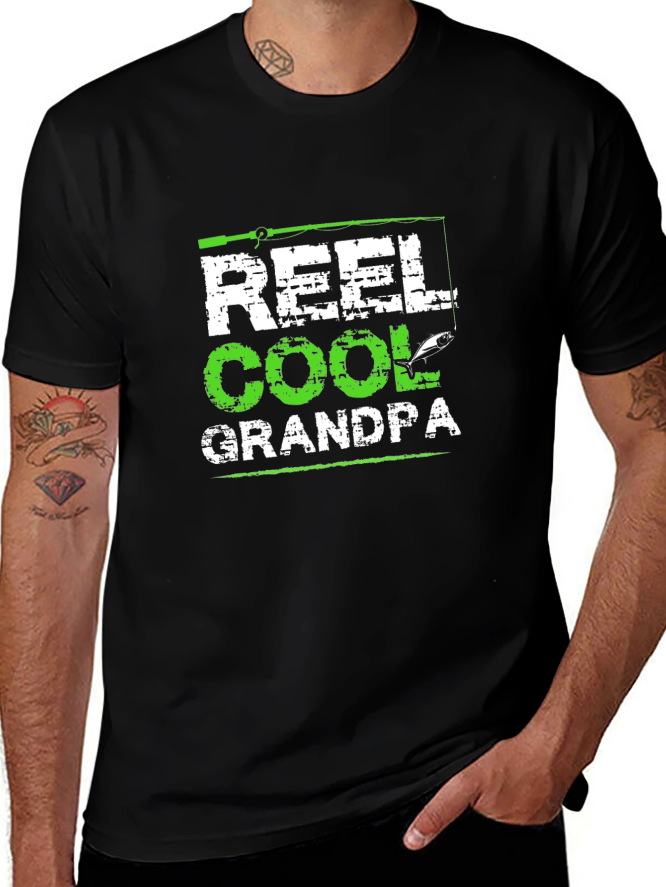 Variant 20 of Reel Cool Grandpa Graphic T-Shirt - Novelty Tee