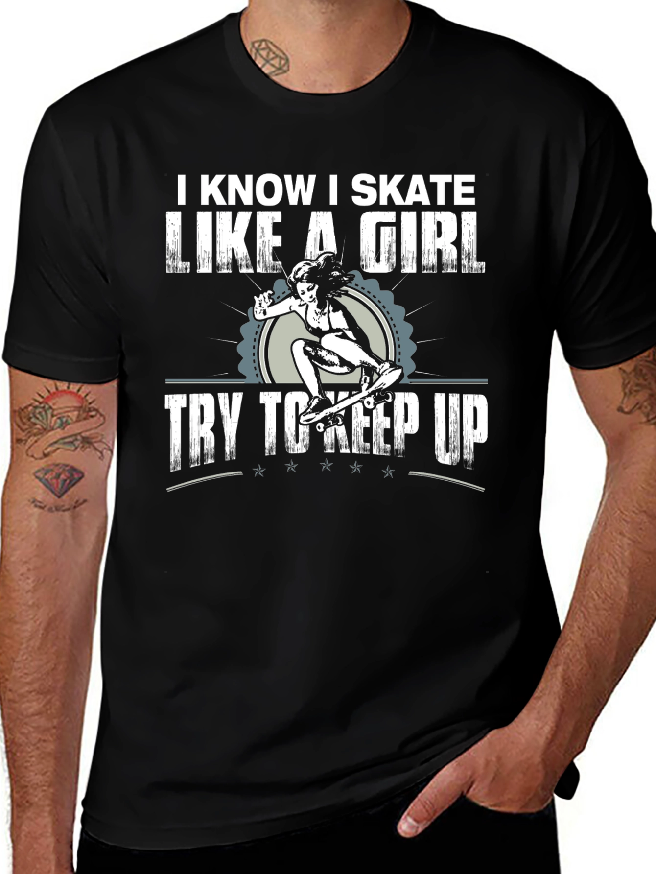 Variant 7 of I Know I Skate Like a Girl Graphic T-Shirt