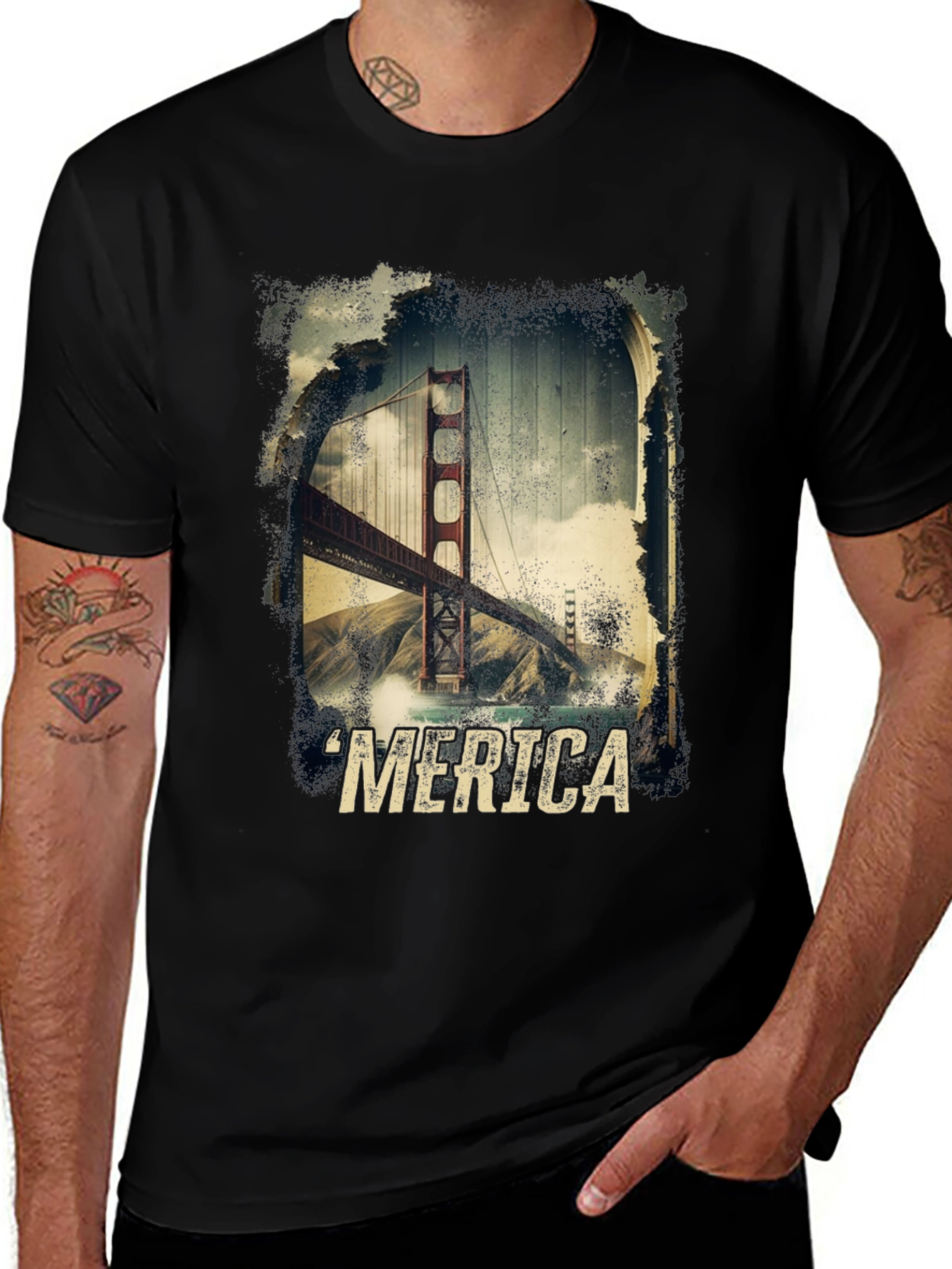 Variant 12 of Golden Gate Bridge 'Merica T-Shirt