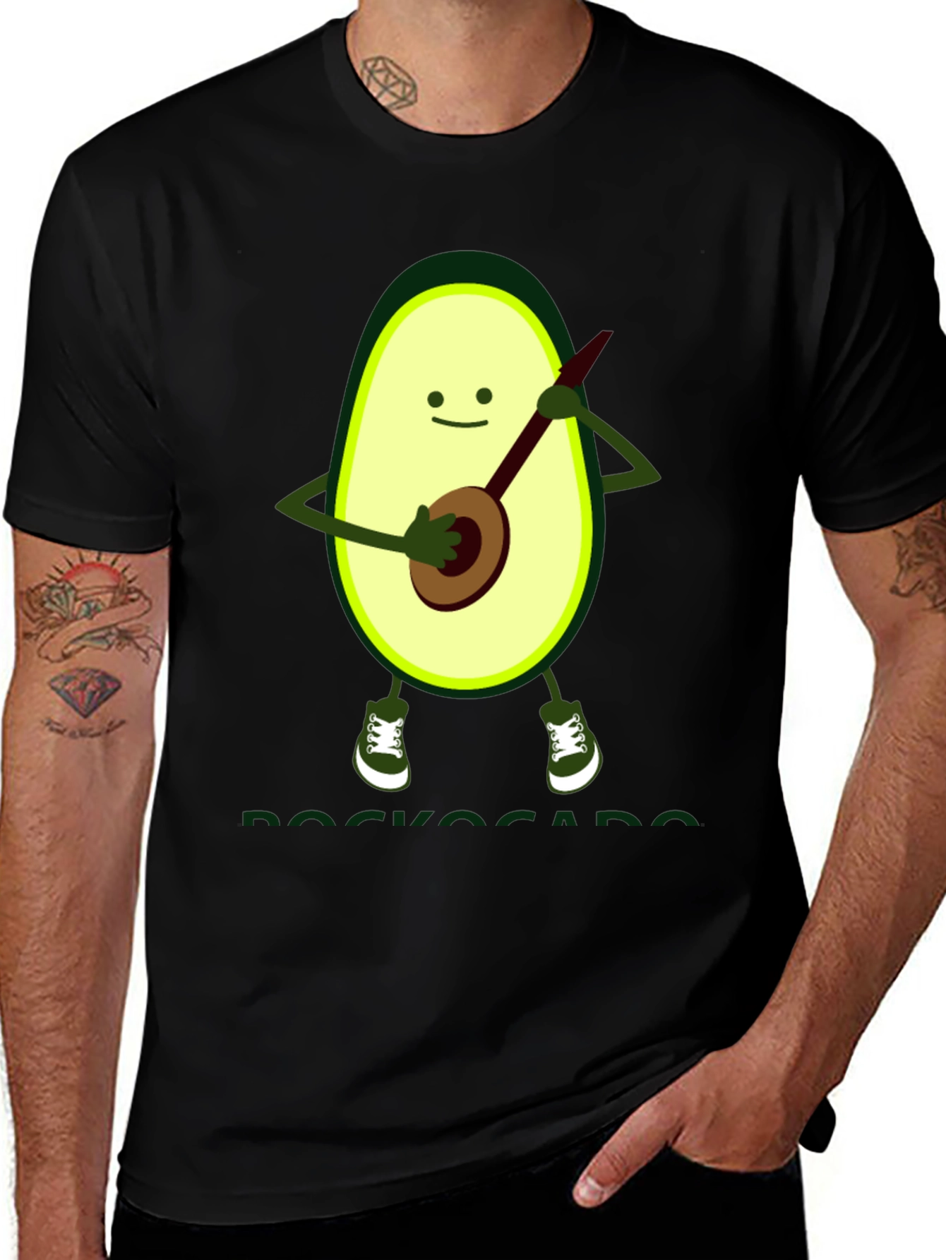 Variant 26 of Avocado Banjo Player Graphic T-Shirt