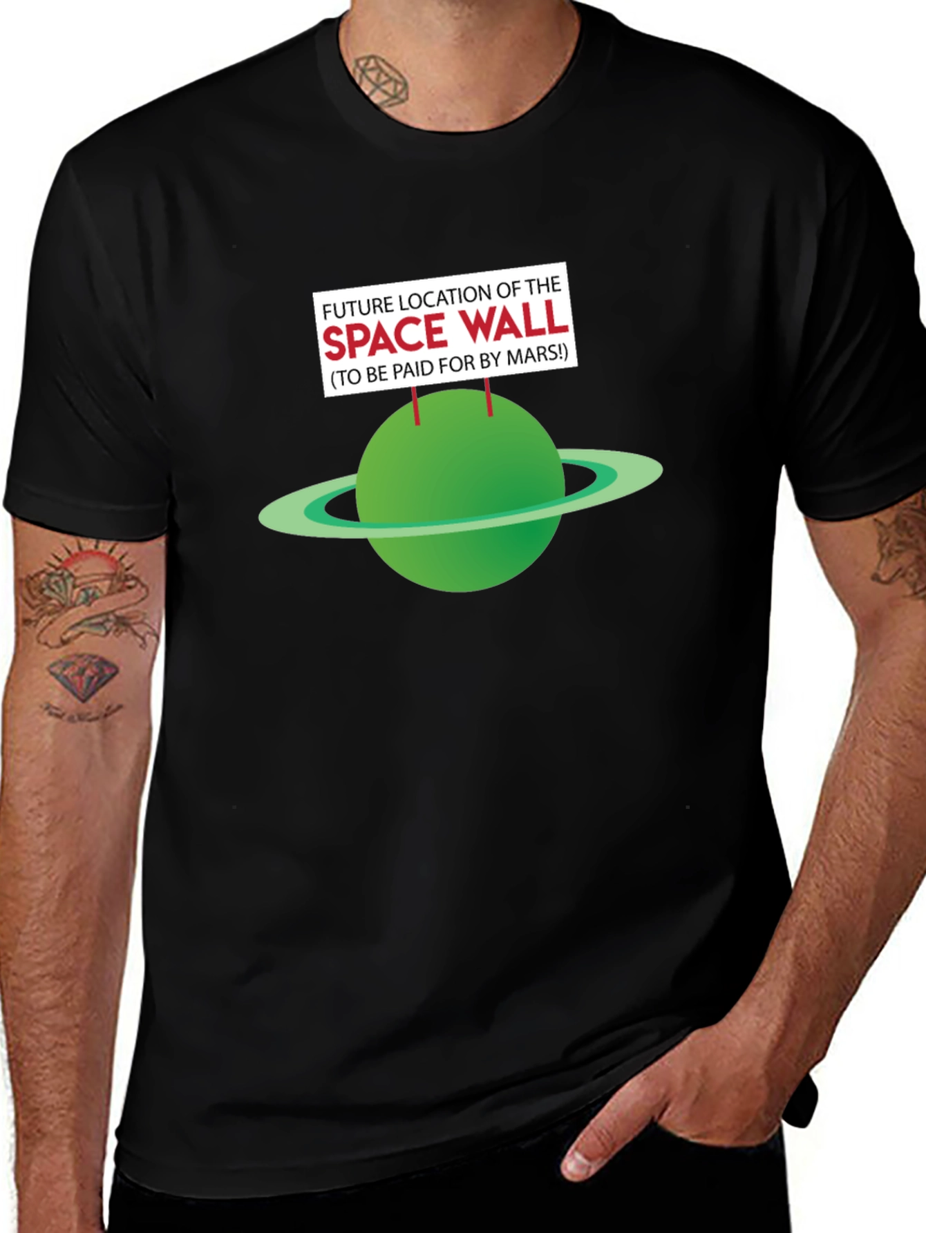 Variant 27 of Future Space Wall T-Shirt - Paid by Mars!