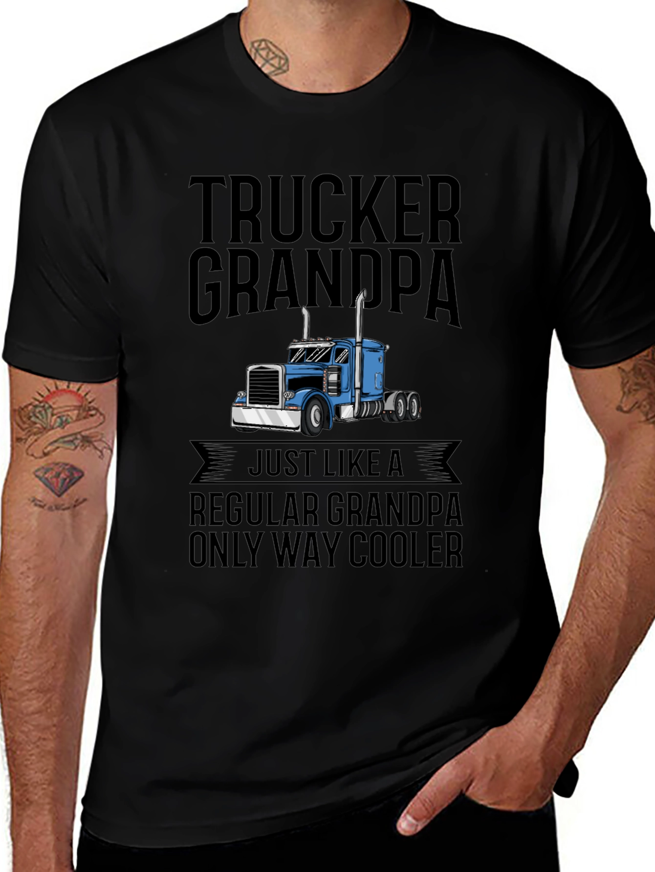 Trucker Grandpa T-Shirt - Cool Grandpa Tee