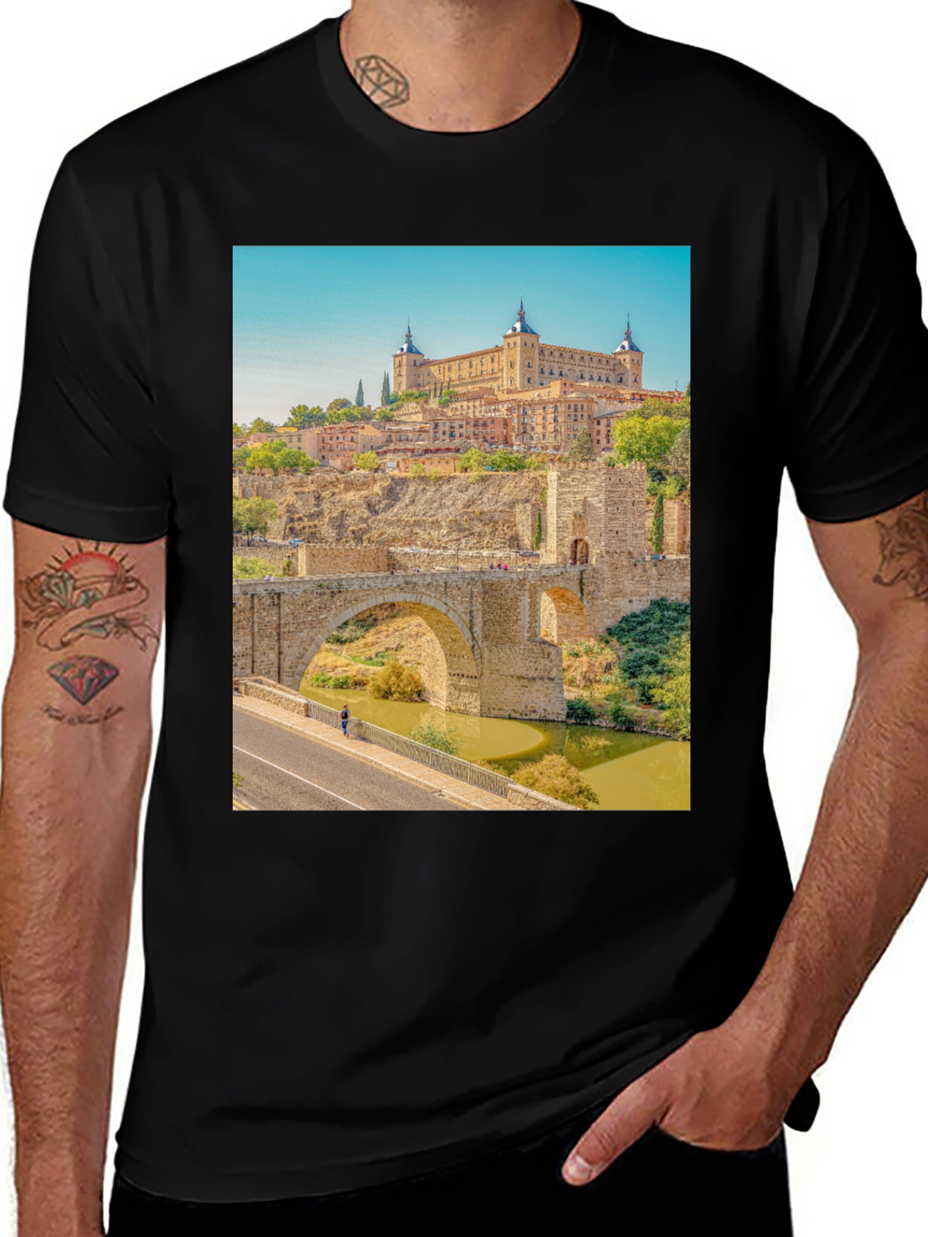 Toledo Spain Black T-Shirt
