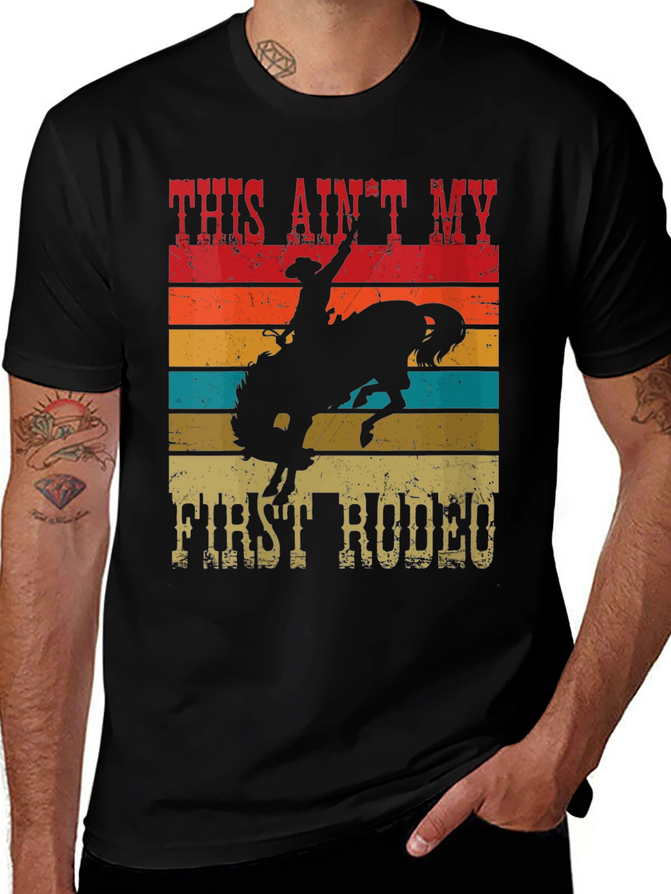 Cowboy Rodeo Graphic Tee - This Ain't My First Rodeo