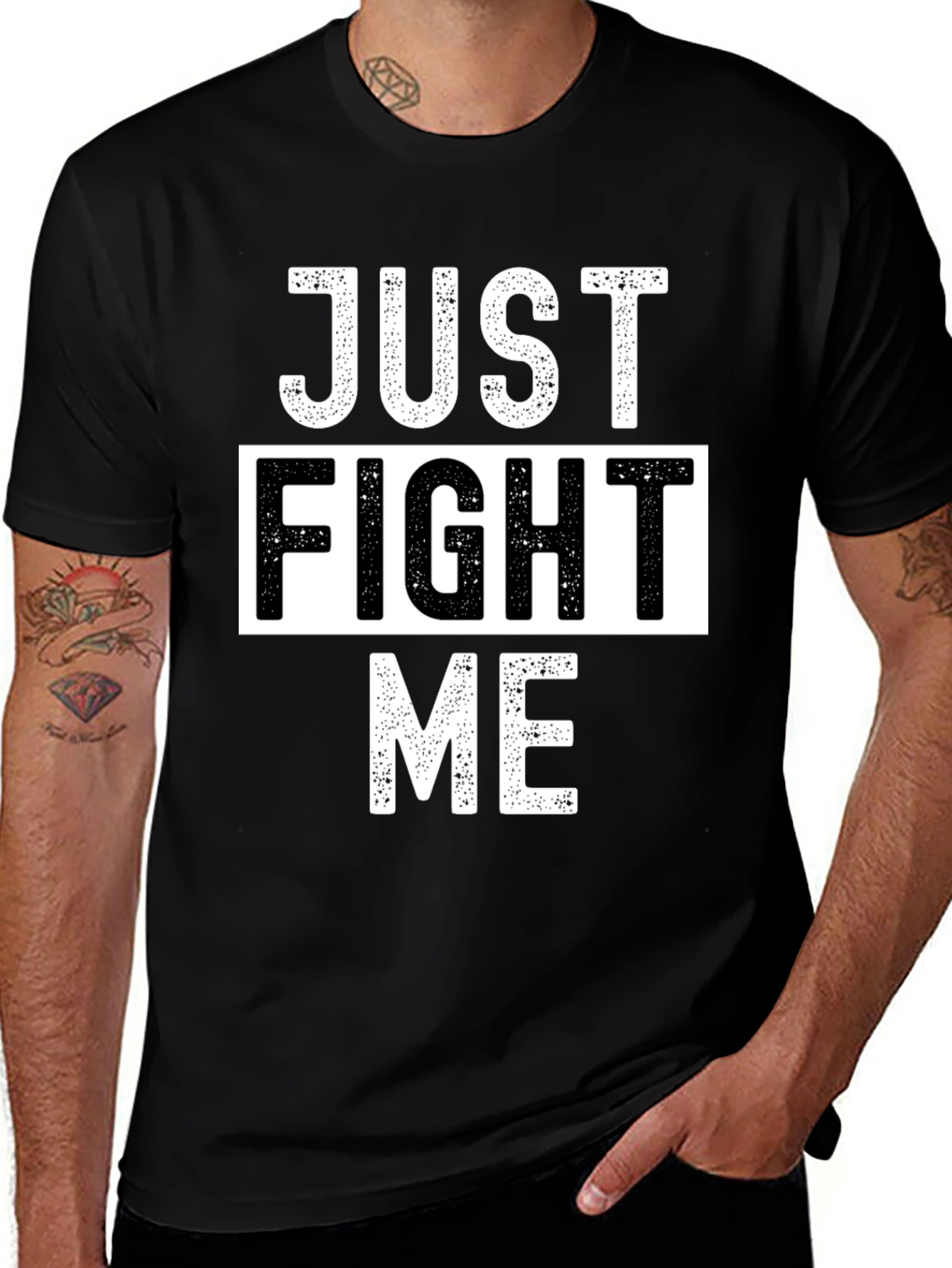 Variant 27 of Just Fight Me T-Shirt - Bold Graphic Tee